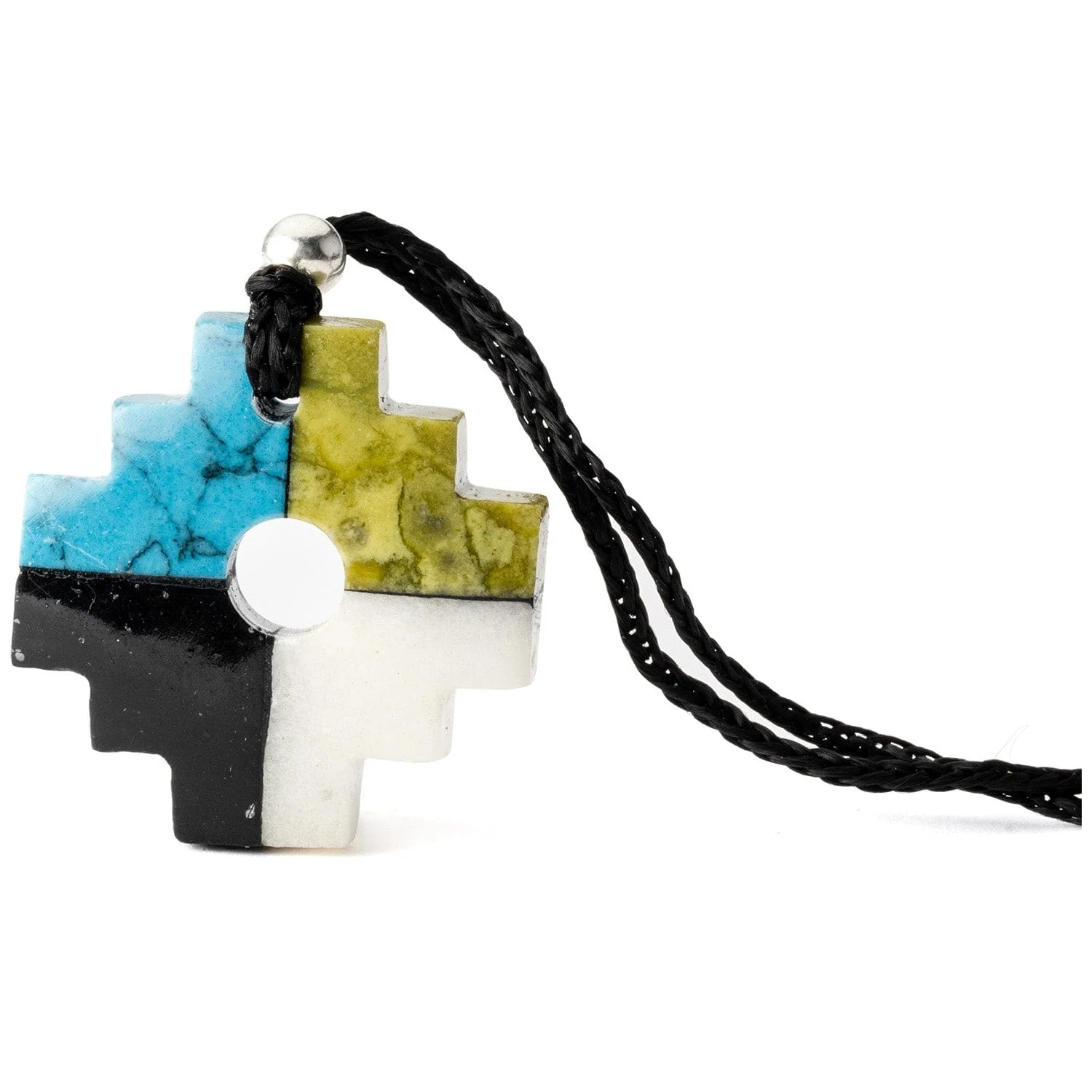 Peruvian Chakana Necklace - Four Color Stone - Image 26