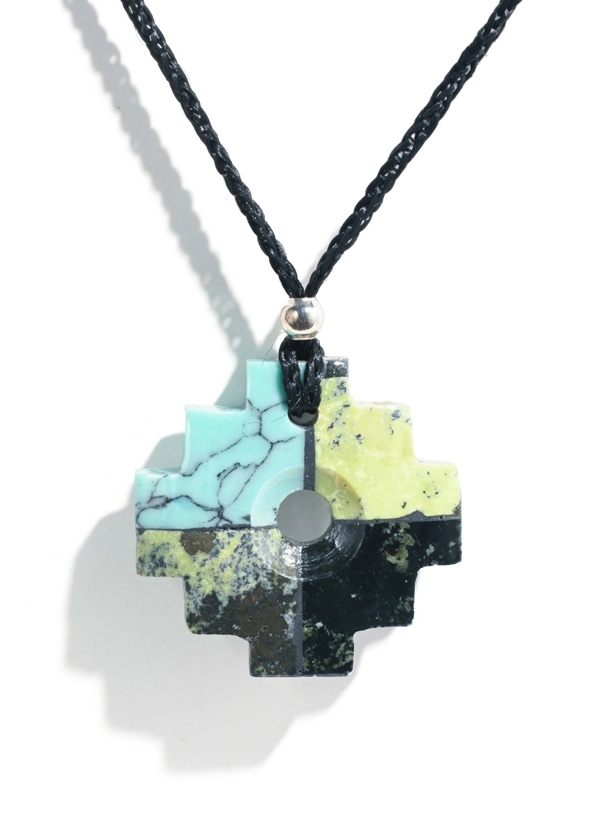 Peruvian Chakana Necklace - Four Color Stone - Image 28