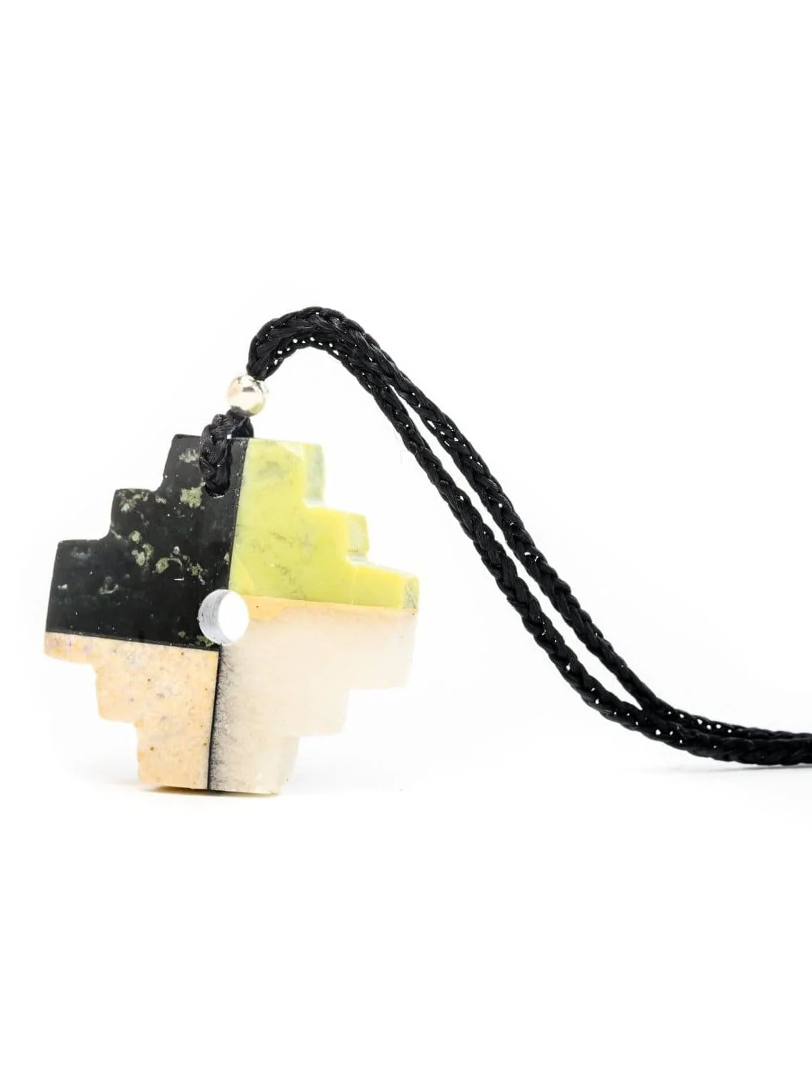 Peruvian Chakana Necklace - Four Color Stone - Image 3