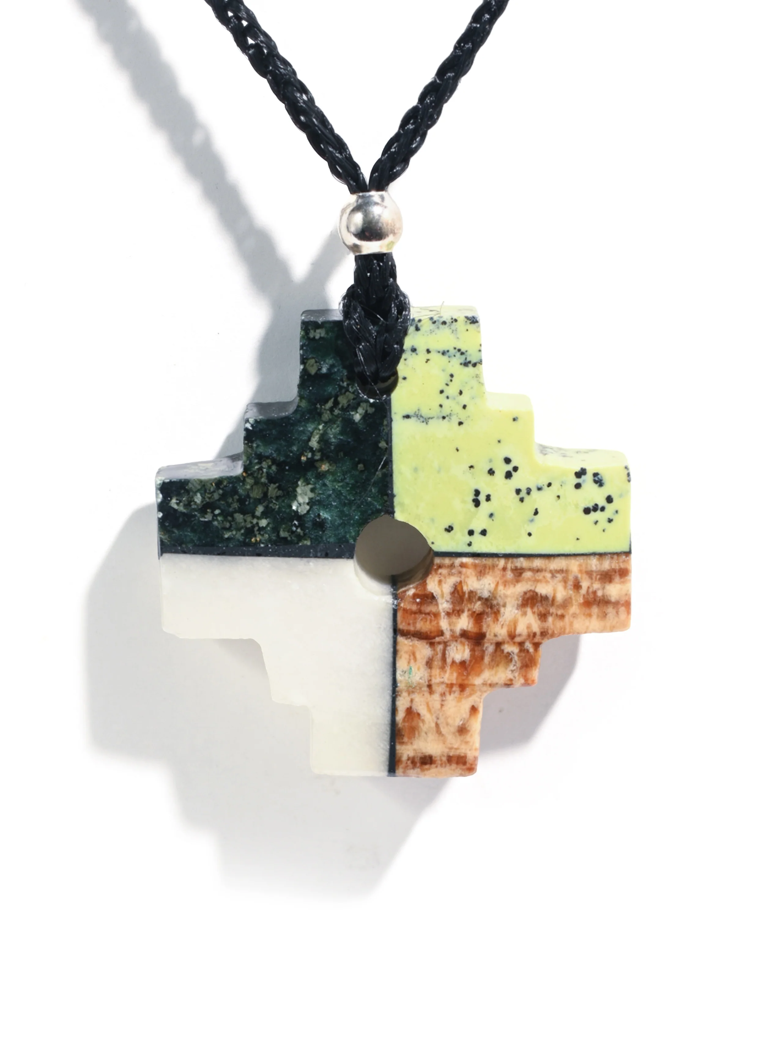 Peruvian Chakana Necklace - Four Color Stone - Image 30