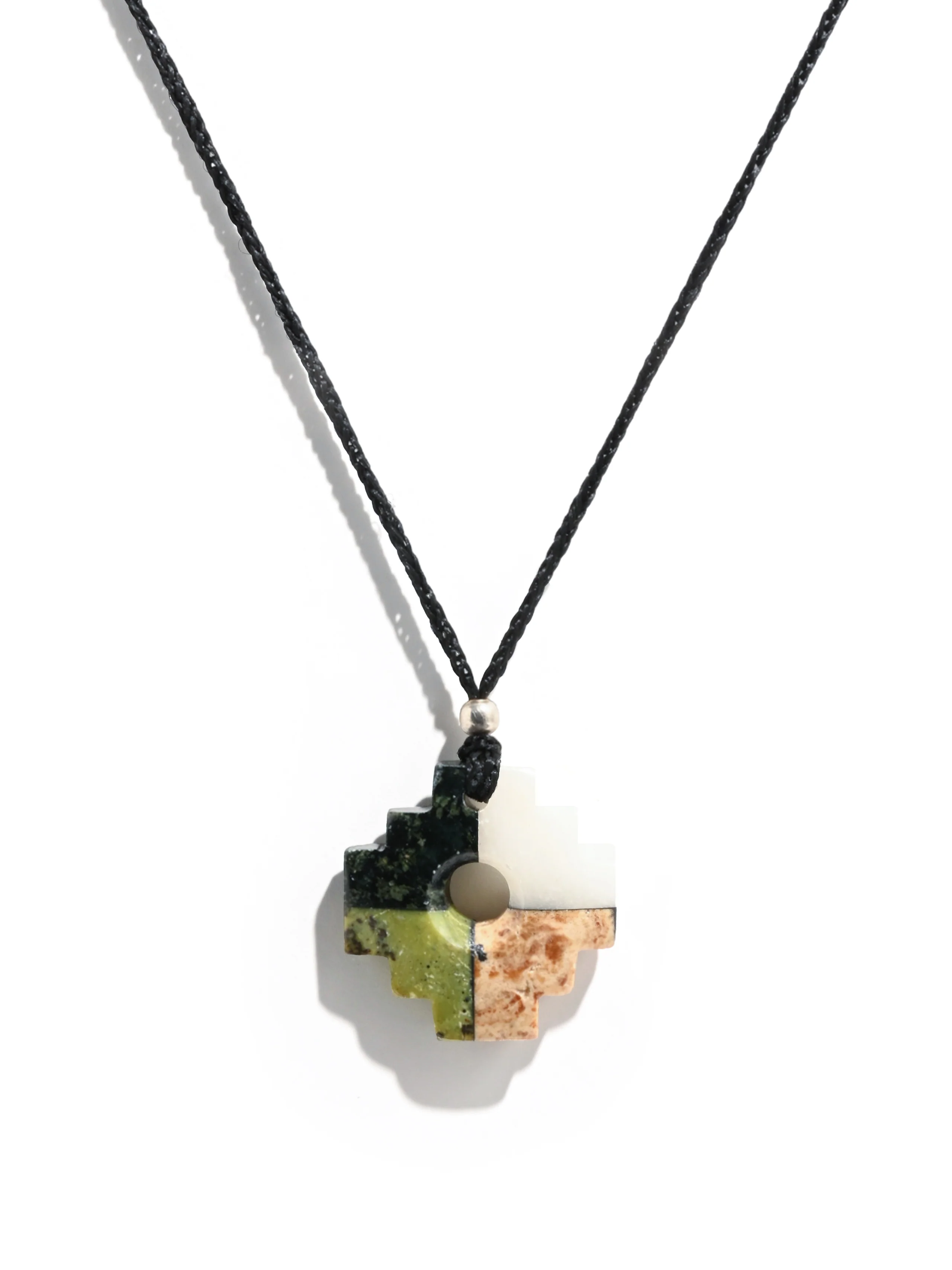 Peruvian Chakana Necklace - Four Color Stone - Image 37