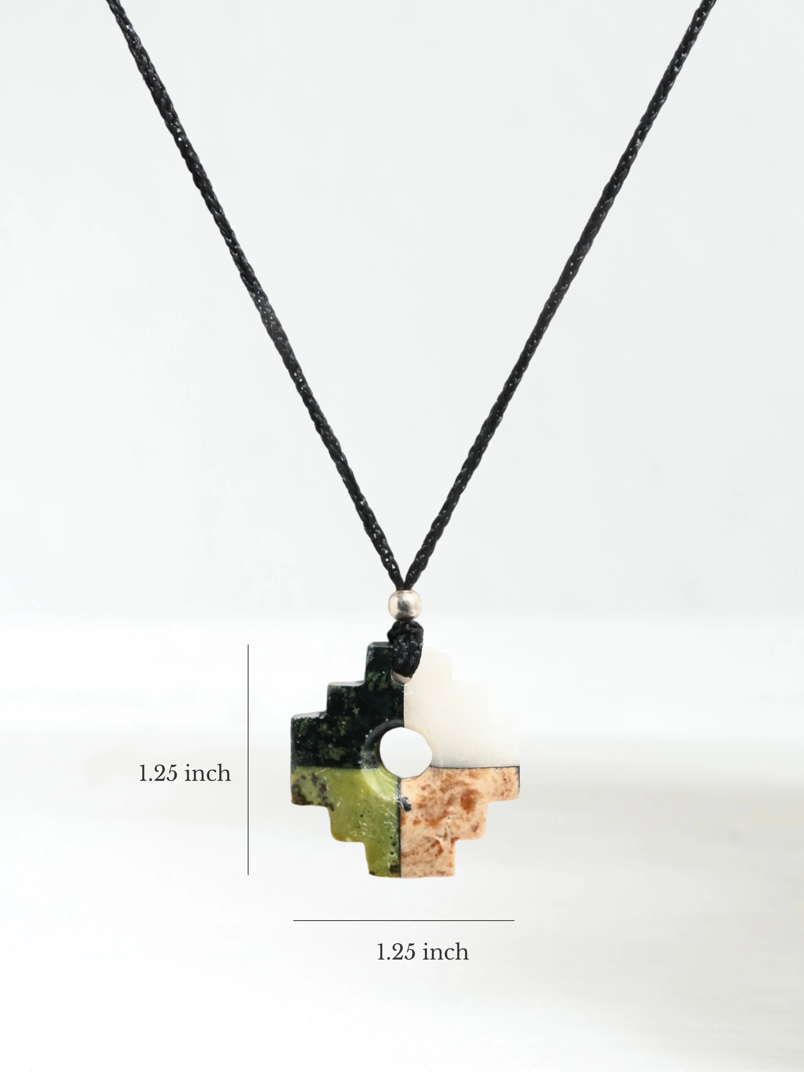 Peruvian Chakana Necklace - Four Color Stone - Image 38