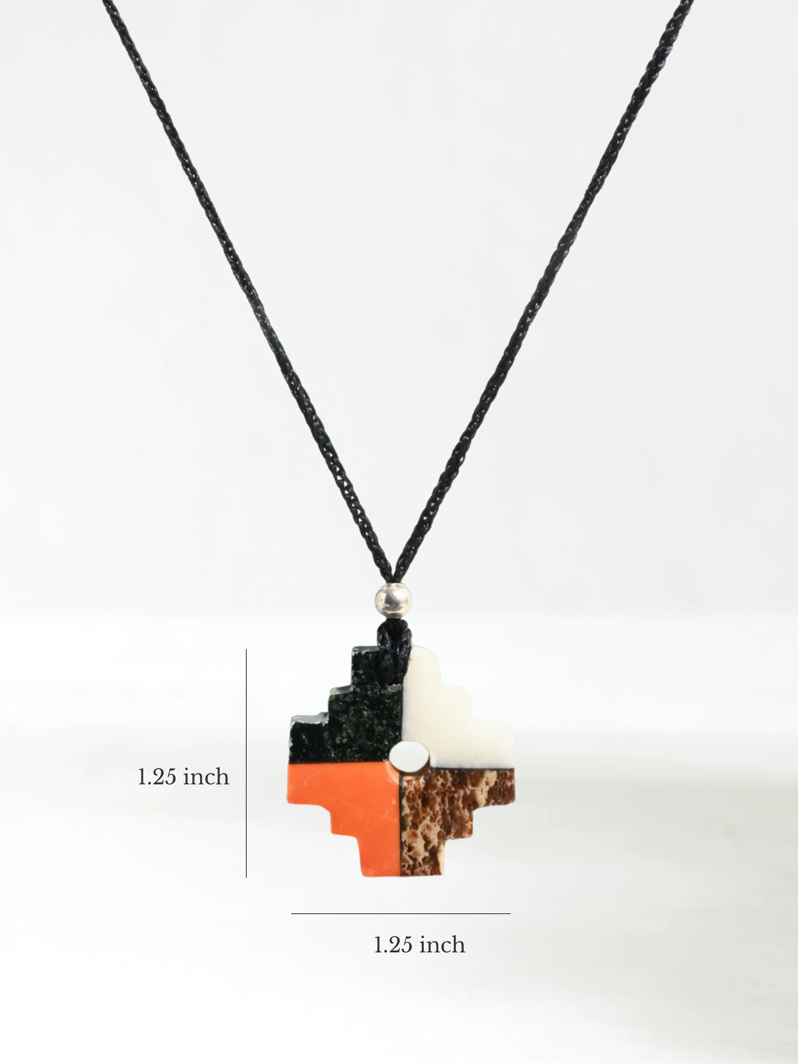 Peruvian Chakana Necklace - Four Color Stone - Image 39