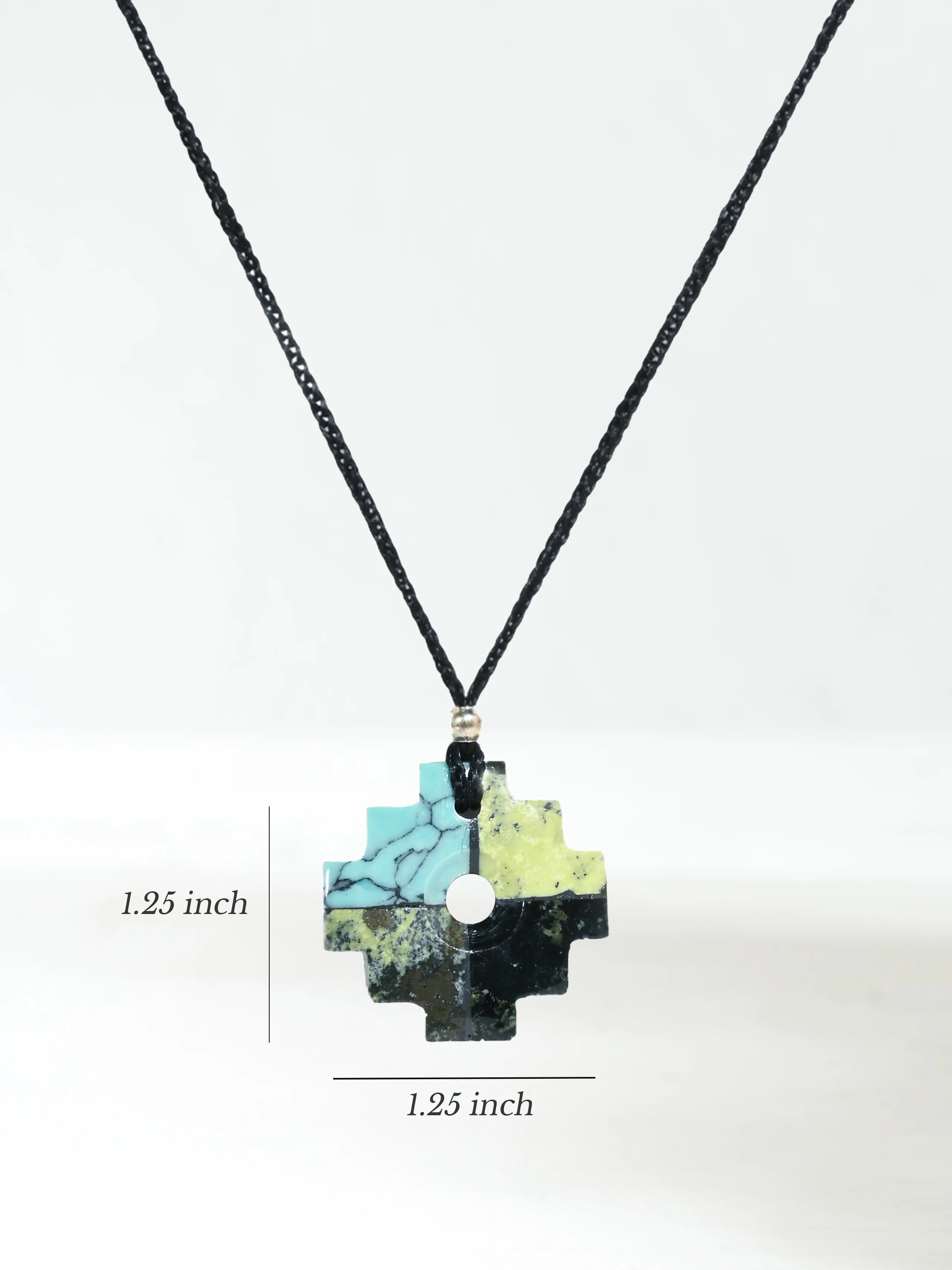 Peruvian Chakana Necklace - Four Color Stone - Image 40