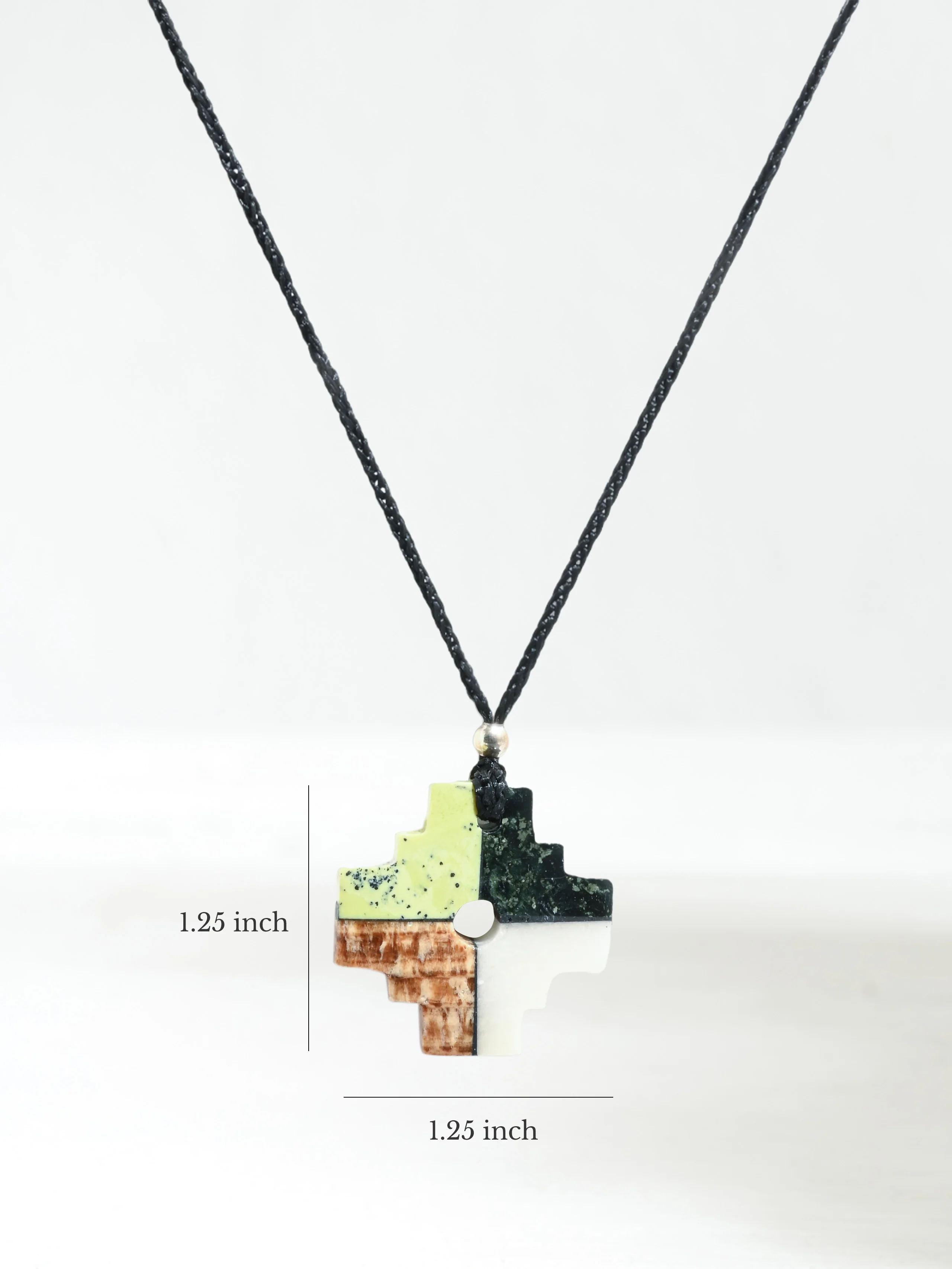 Peruvian Chakana Necklace - Four Color Stone - Image 41