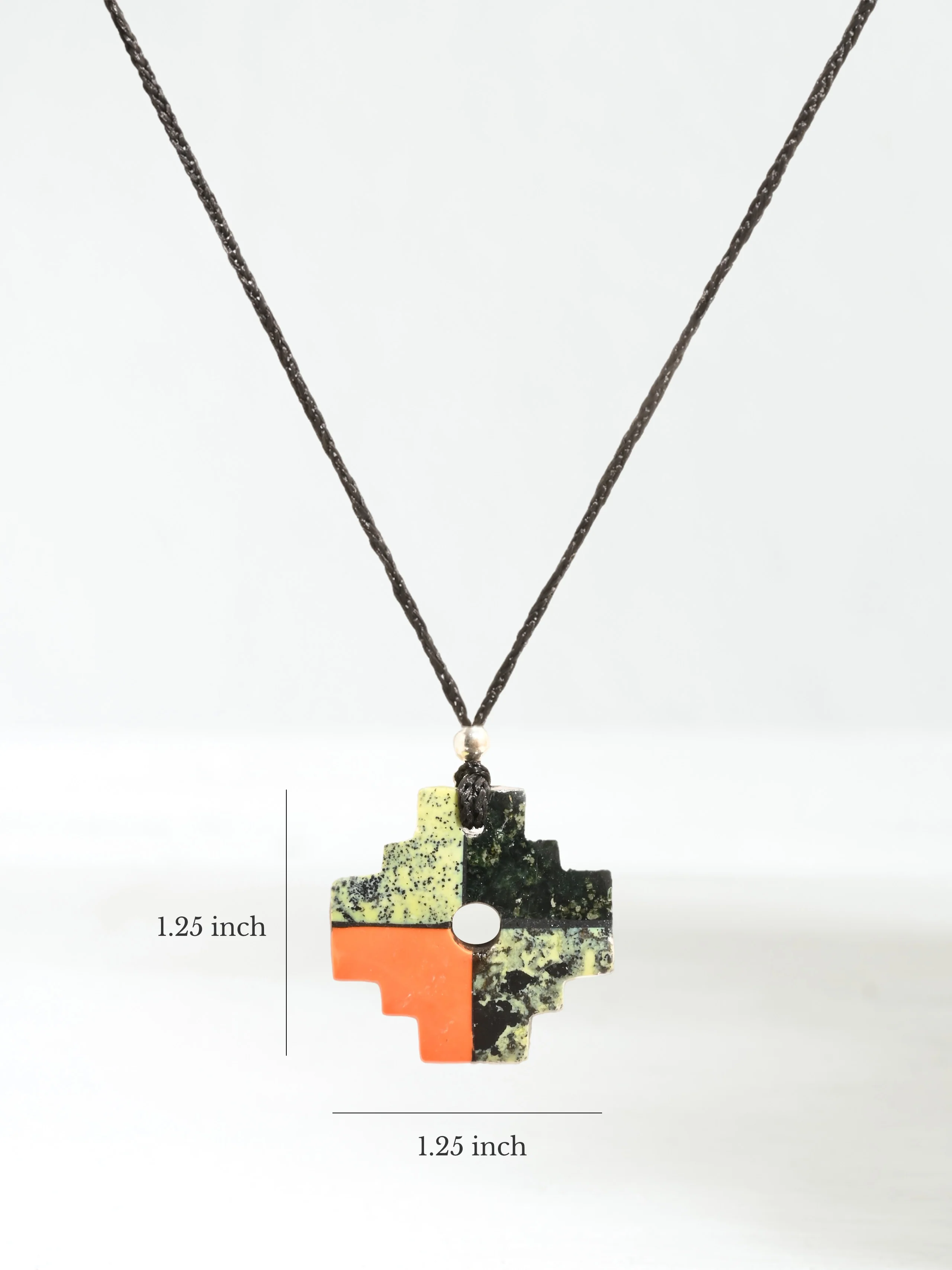 Peruvian Chakana Necklace - Four Color Stone - Image 42