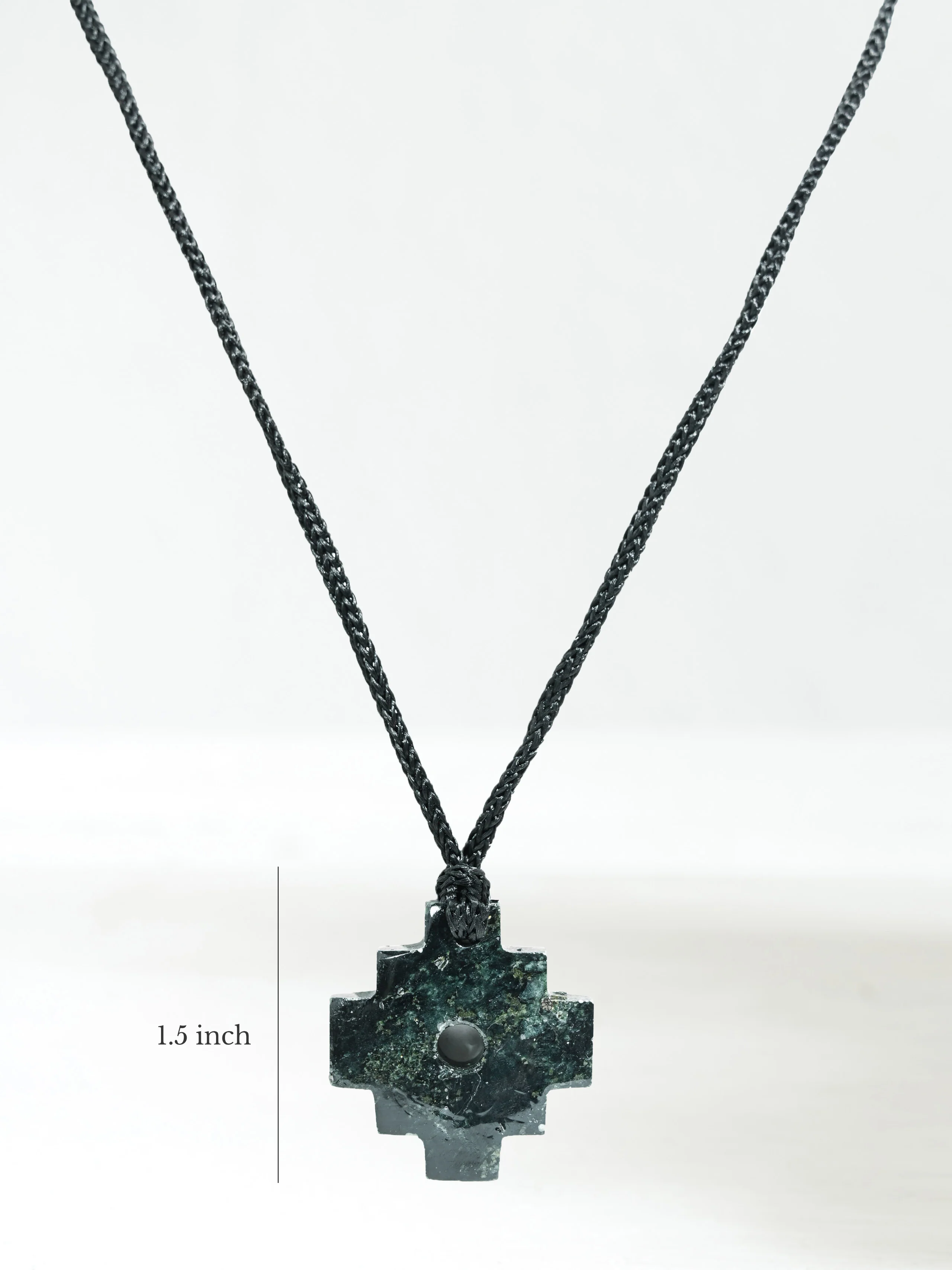 Peruvian Chakana Necklace - Machu Picchu Stone - Glossy - Image 3