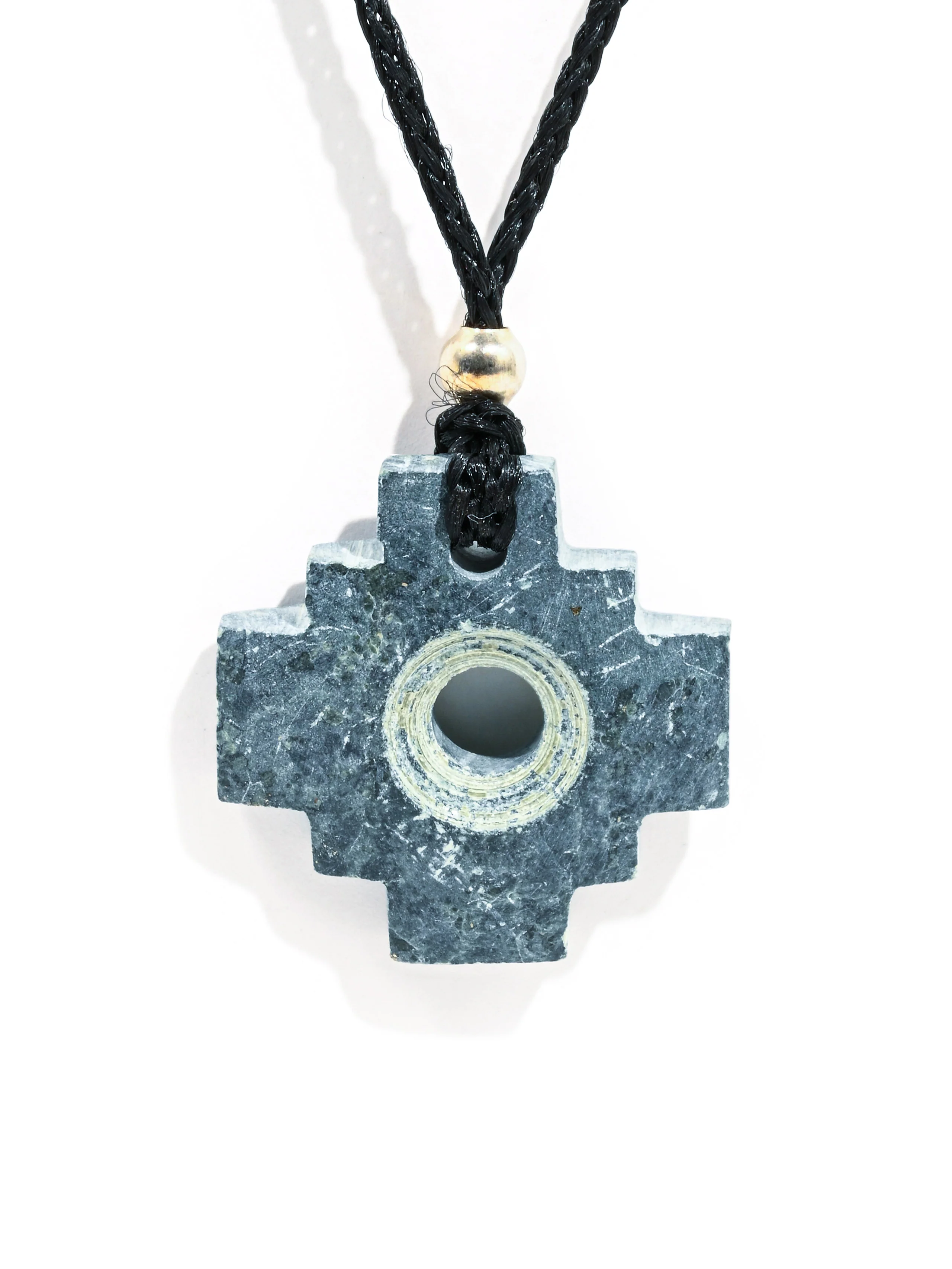 Peruvian Chakana Necklace - Machu Picchu Stone - Small Matte - Image 3
