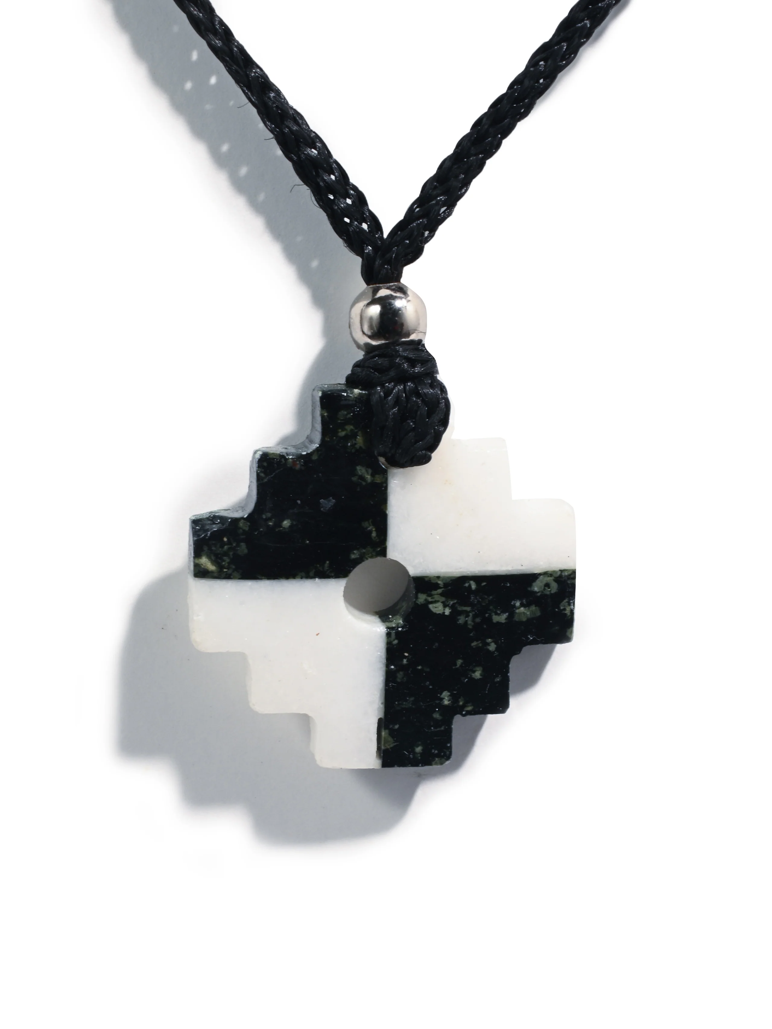 Peruvian Chakana Necklace - Two Color Stone - Image 2