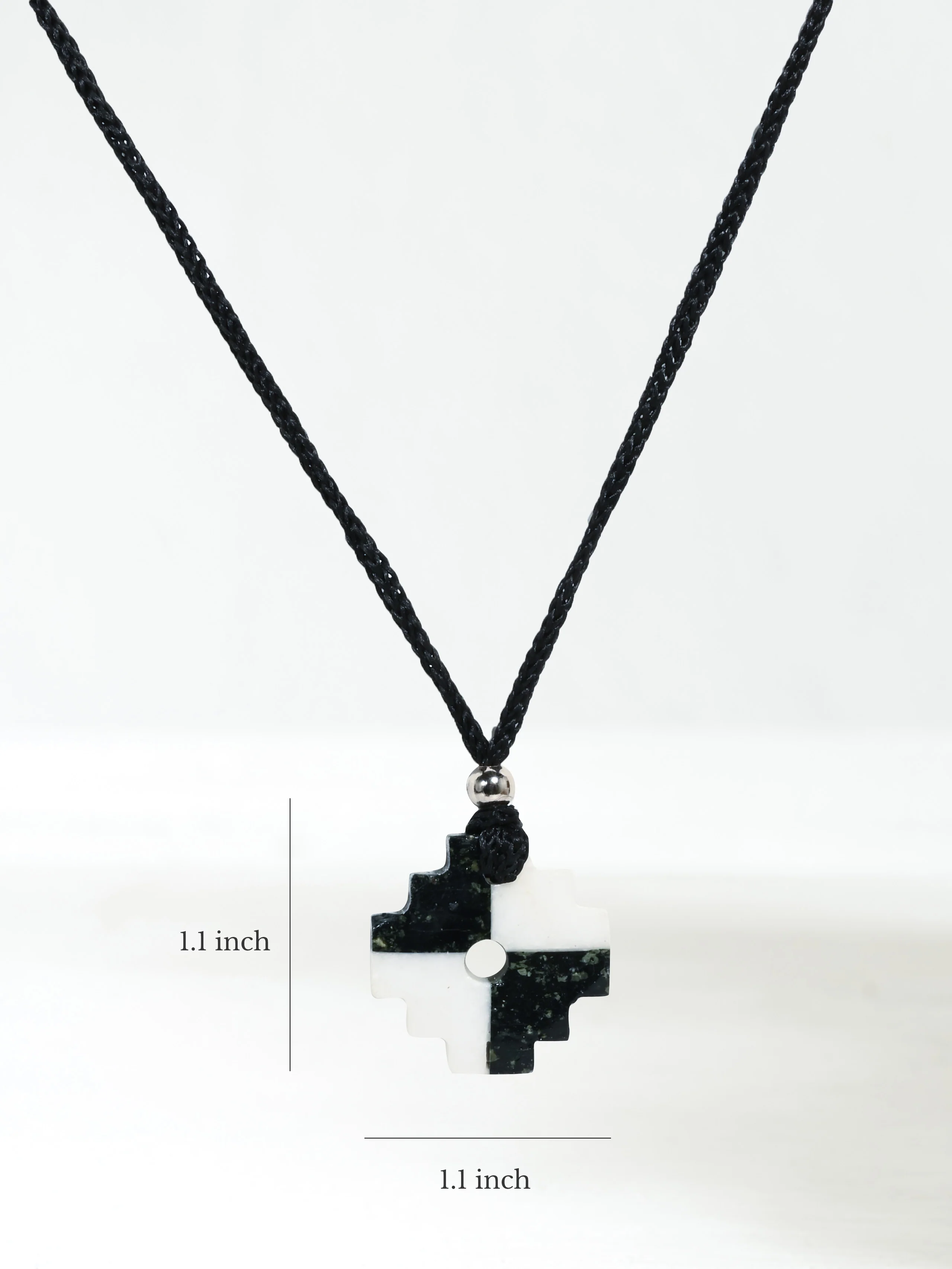 Peruvian Chakana Necklace - Two Color Stone - Image 4