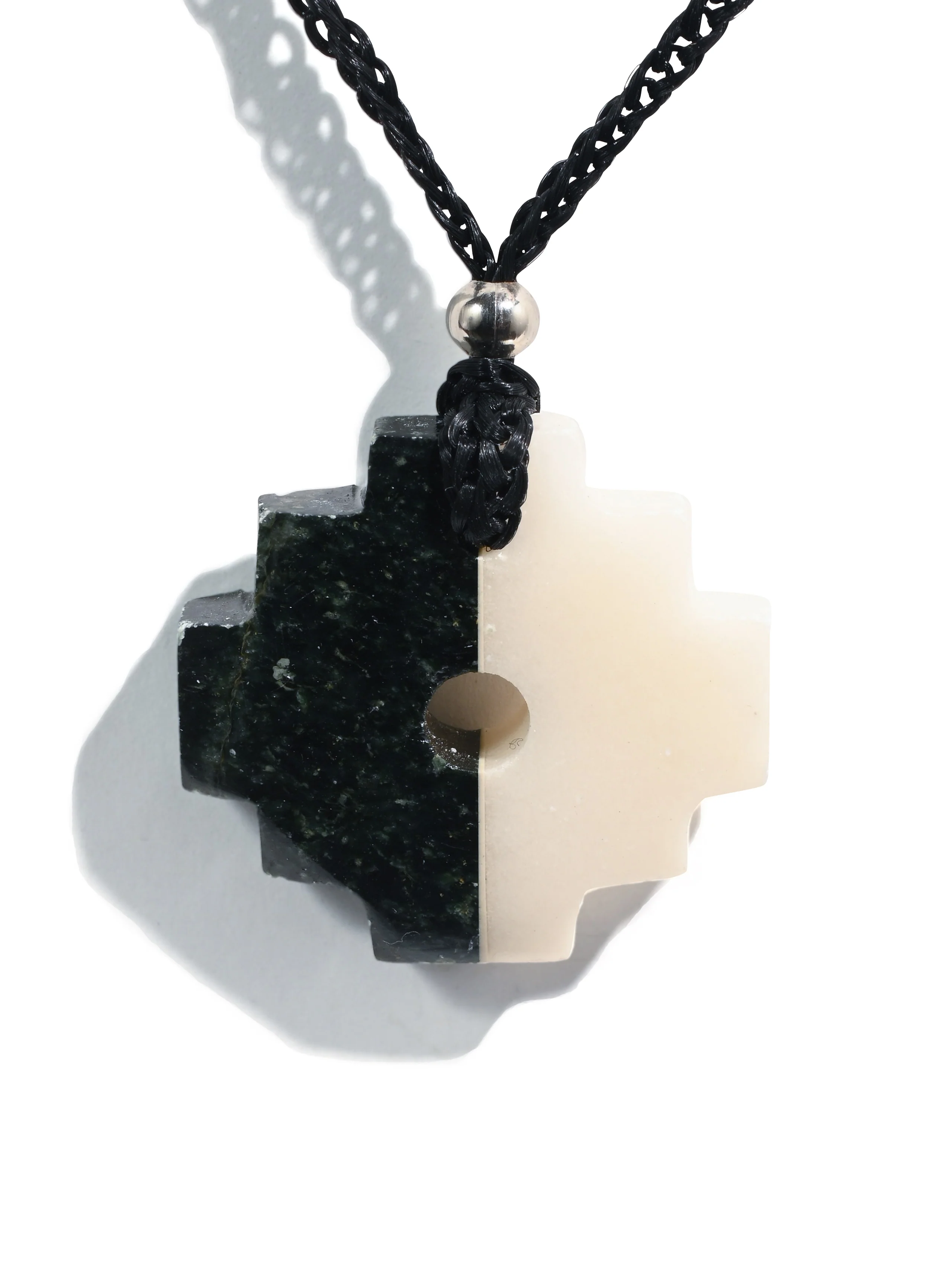 Peruvian Chakana Necklace - Two Color Stone - Image 3