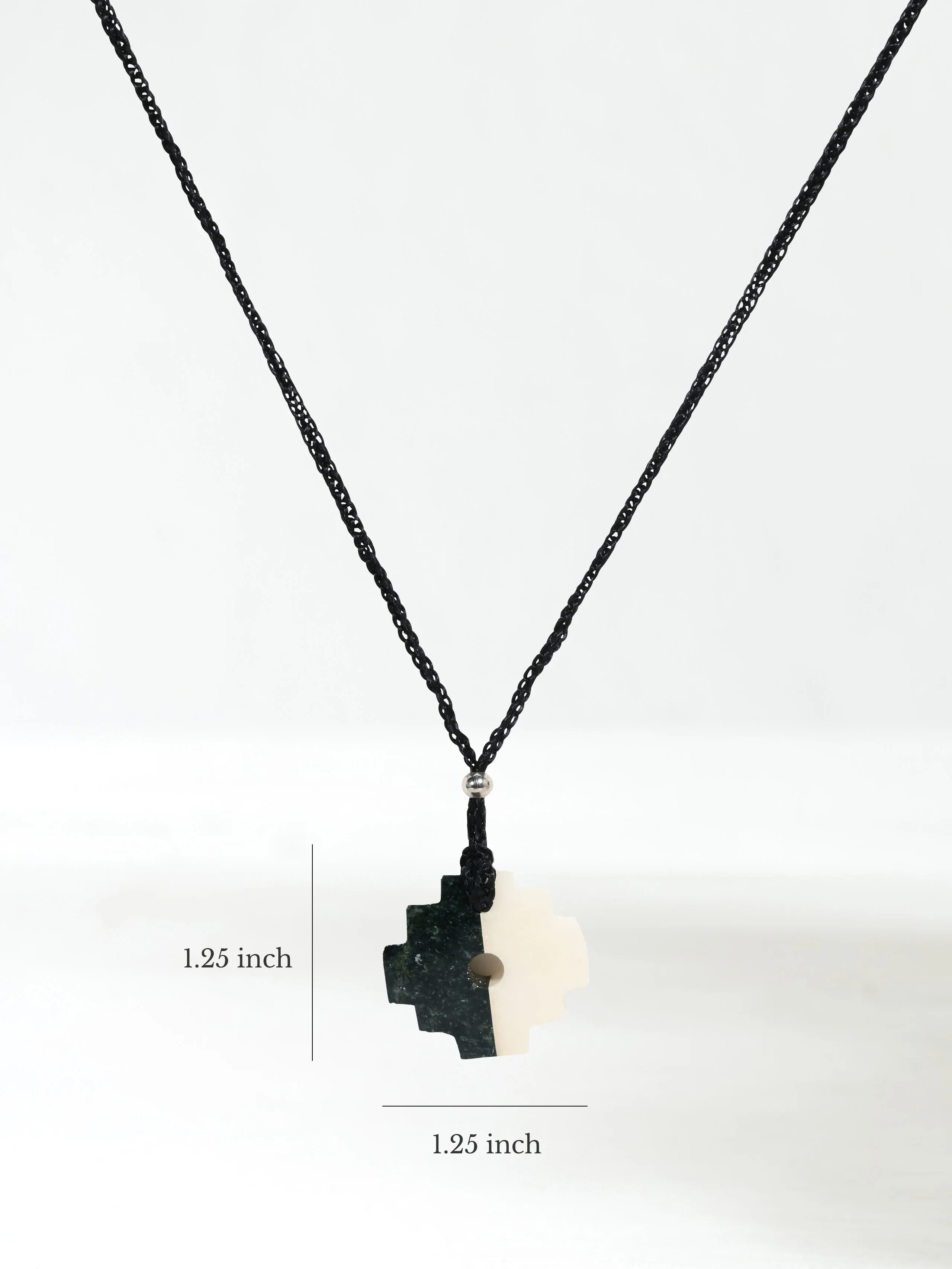 Peruvian Chakana Necklace - Two Color Stone - Image 4