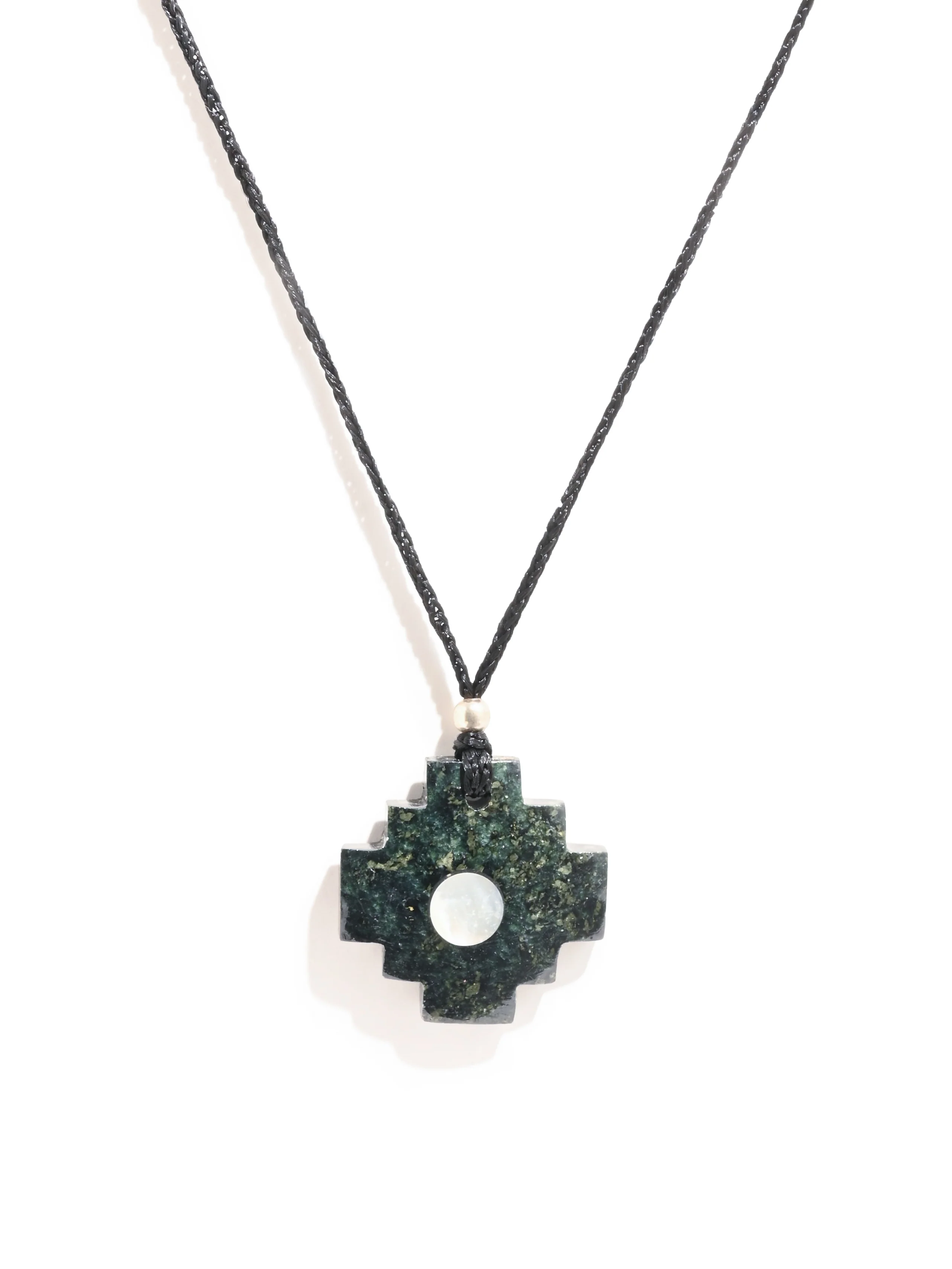 Peruvian Chakana Necklace with Center Stone - Image 3