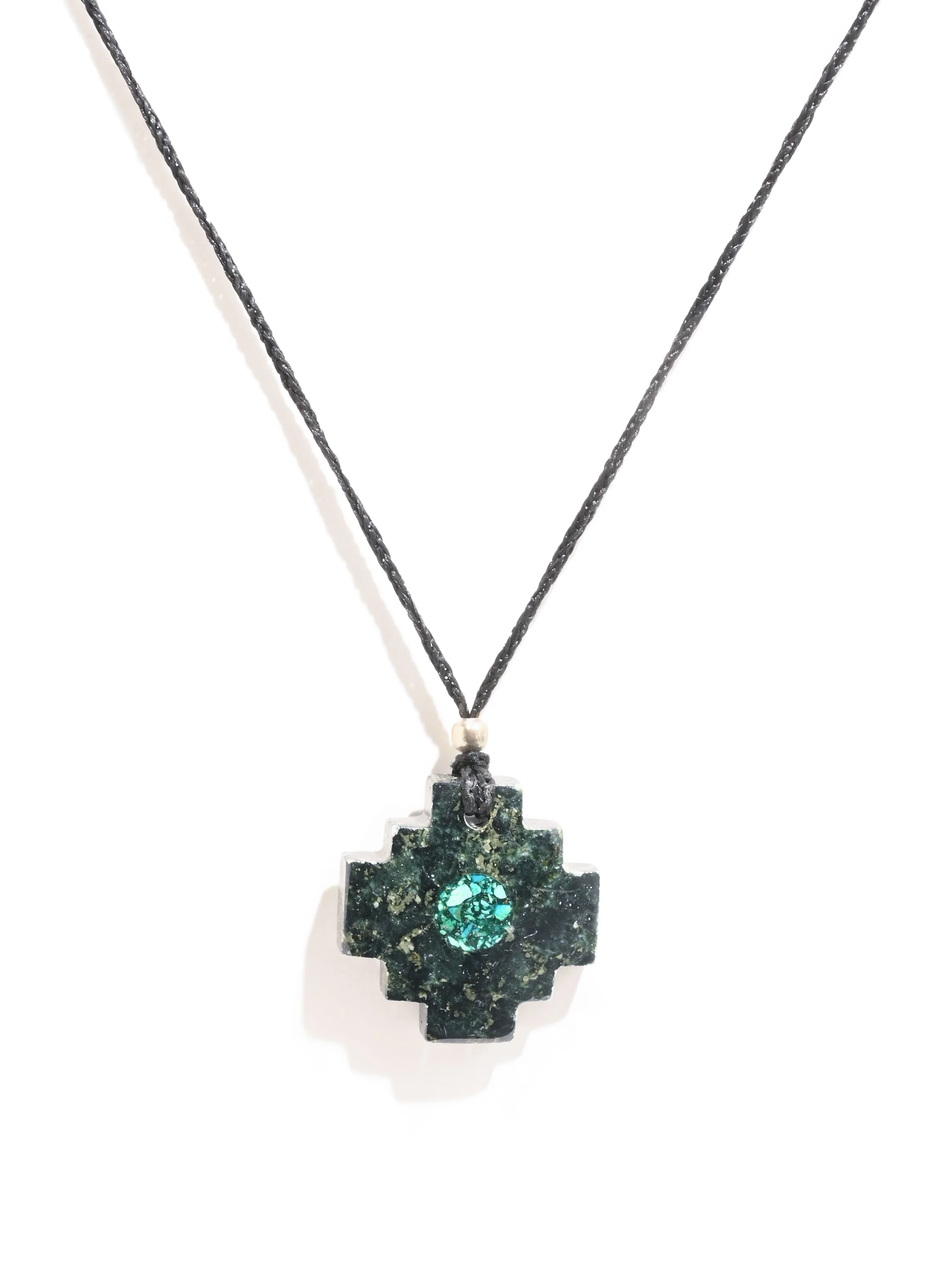 Peruvian Chakana Necklace with Center Stone - Image 7