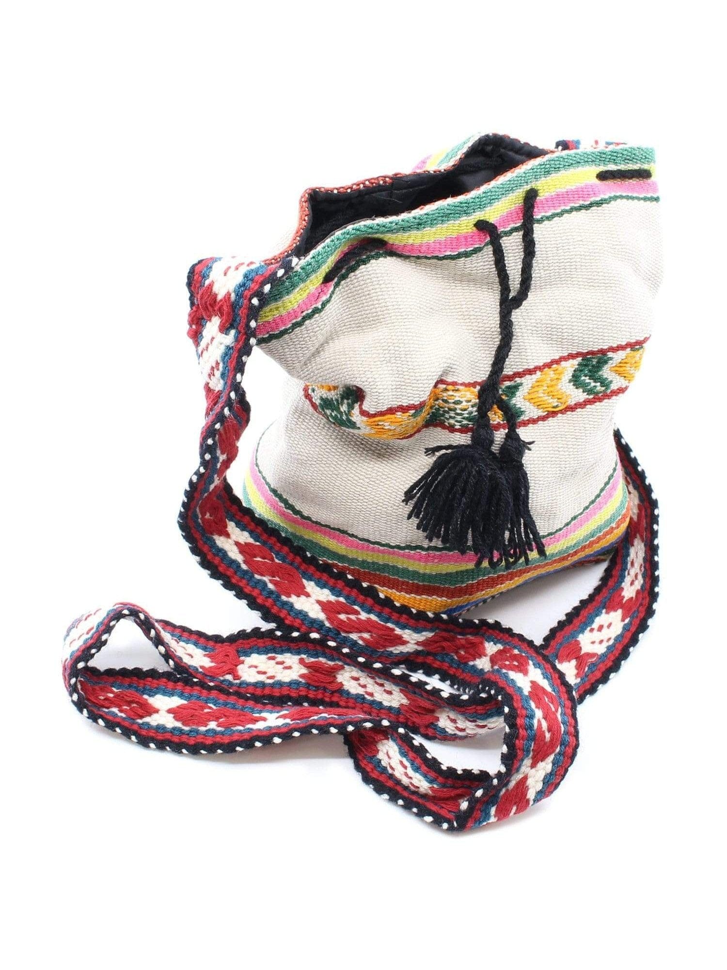 Peruvian Vintage Textile Drawstring Bag - Image 4