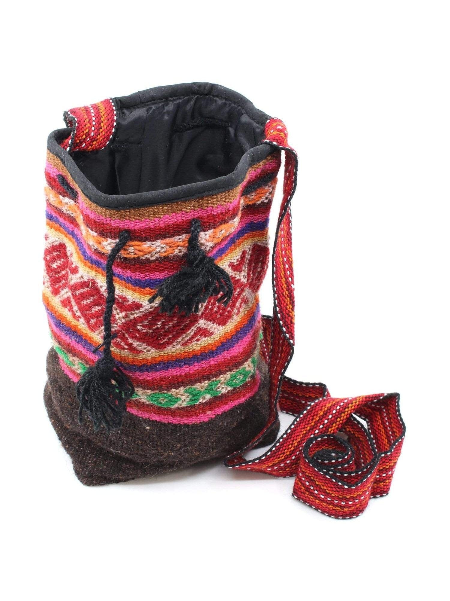 Peruvian Vintage Textile Drawstring Bag - Image 5