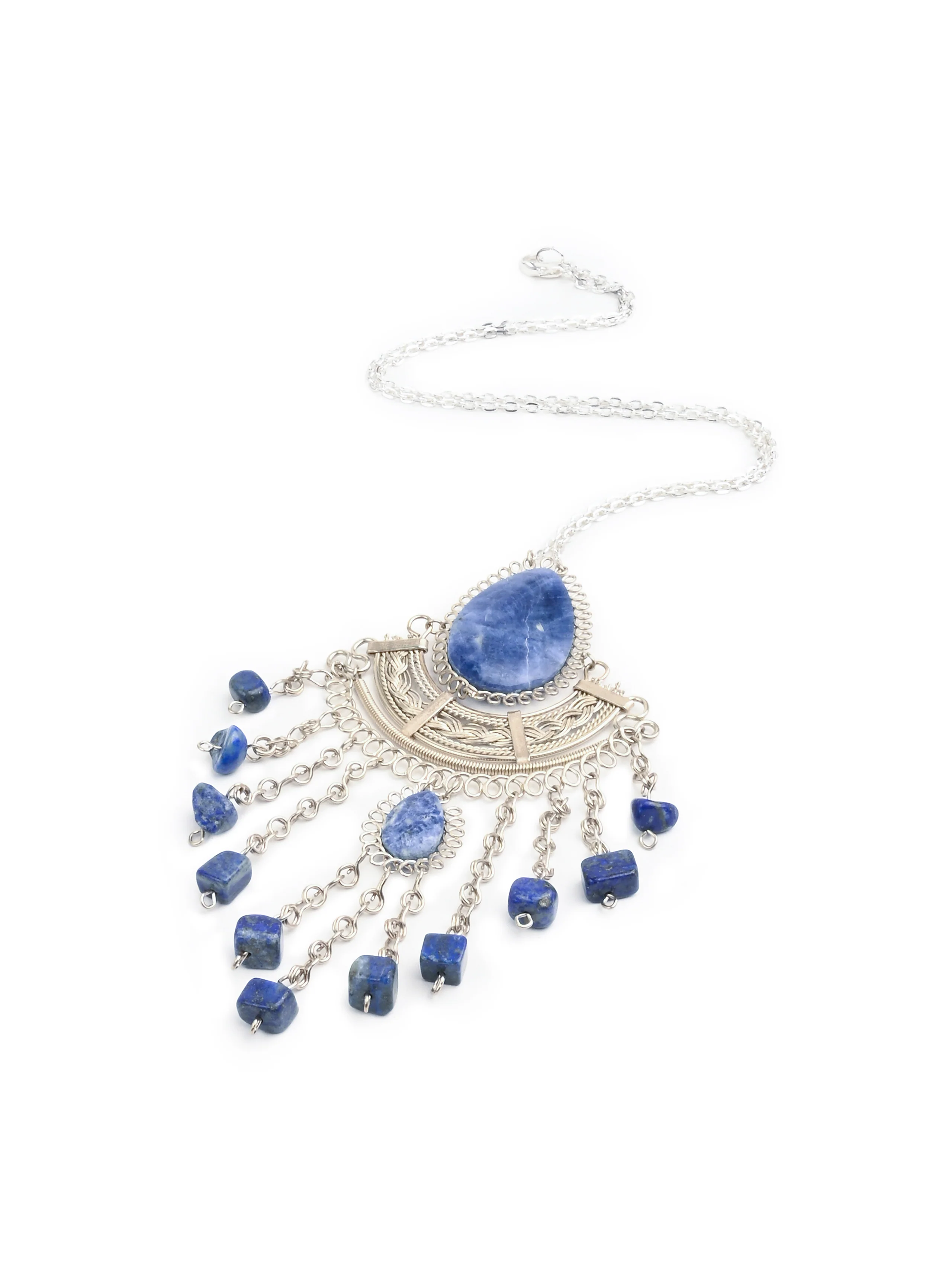 Alpaca Silver Choker - Lapis Lazuli - Image 2
