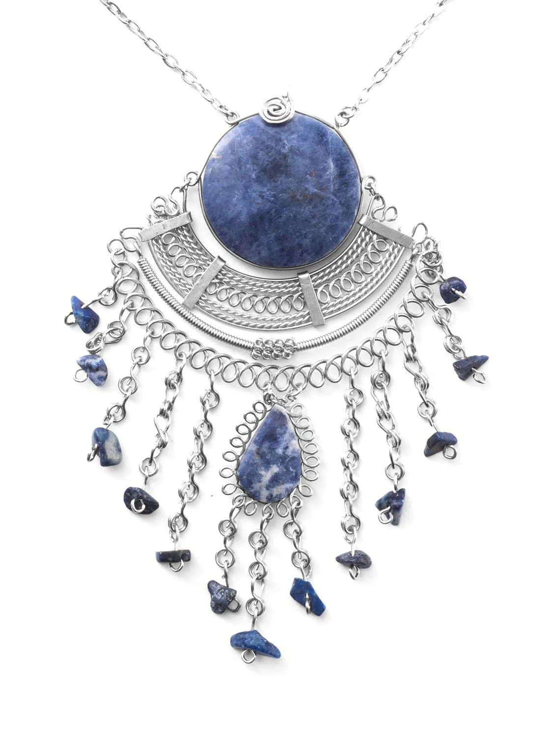 Alpaca Silver Choker - Lapis Lazuli - Image 4