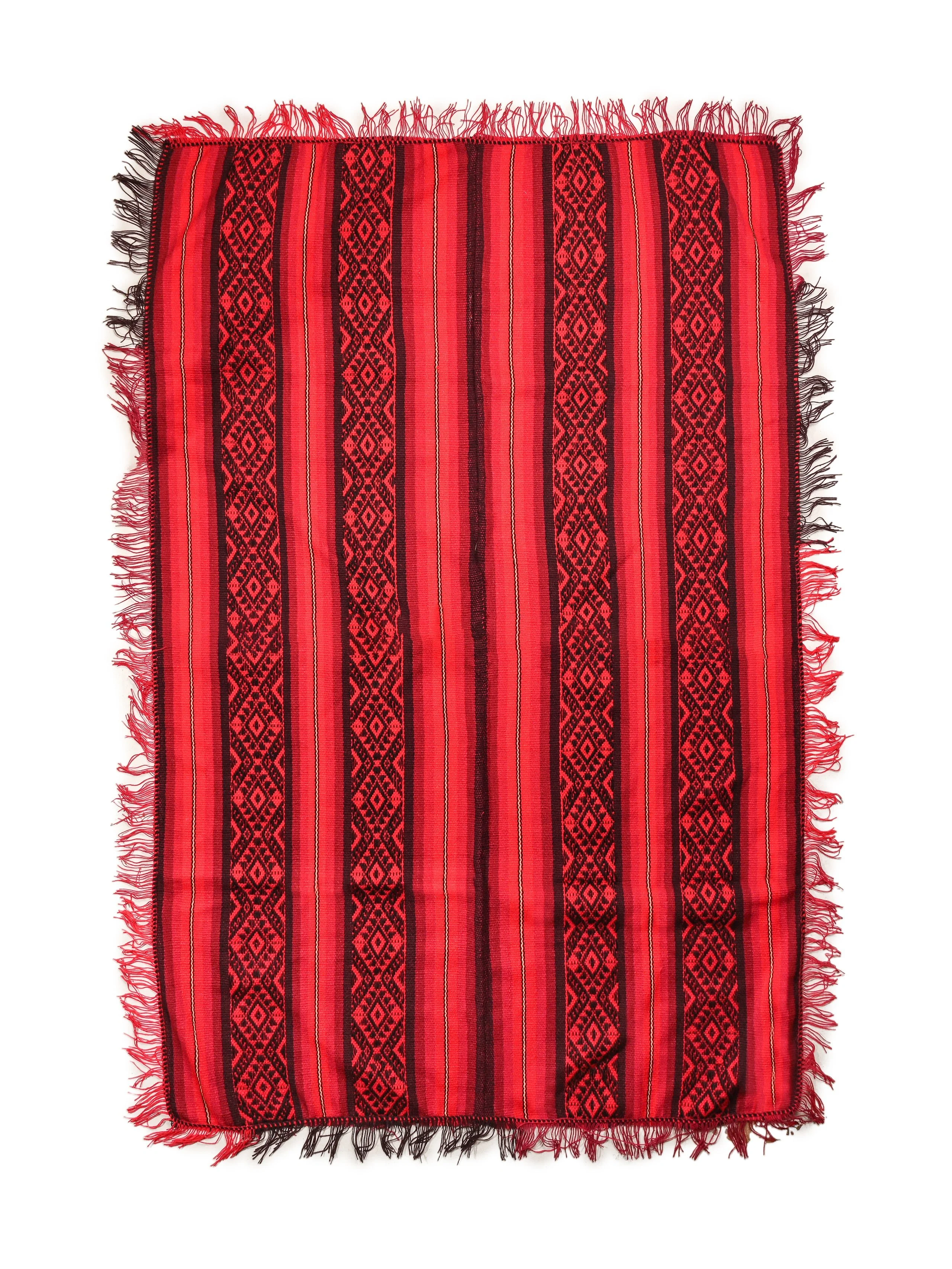 Peruvian Traditional Wool Blend Poncho - Image 3