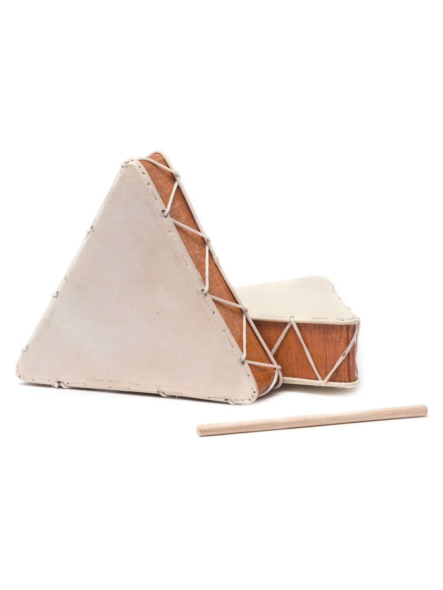 Peruvian Triangular Two-Sided Hand Drum - Image 3