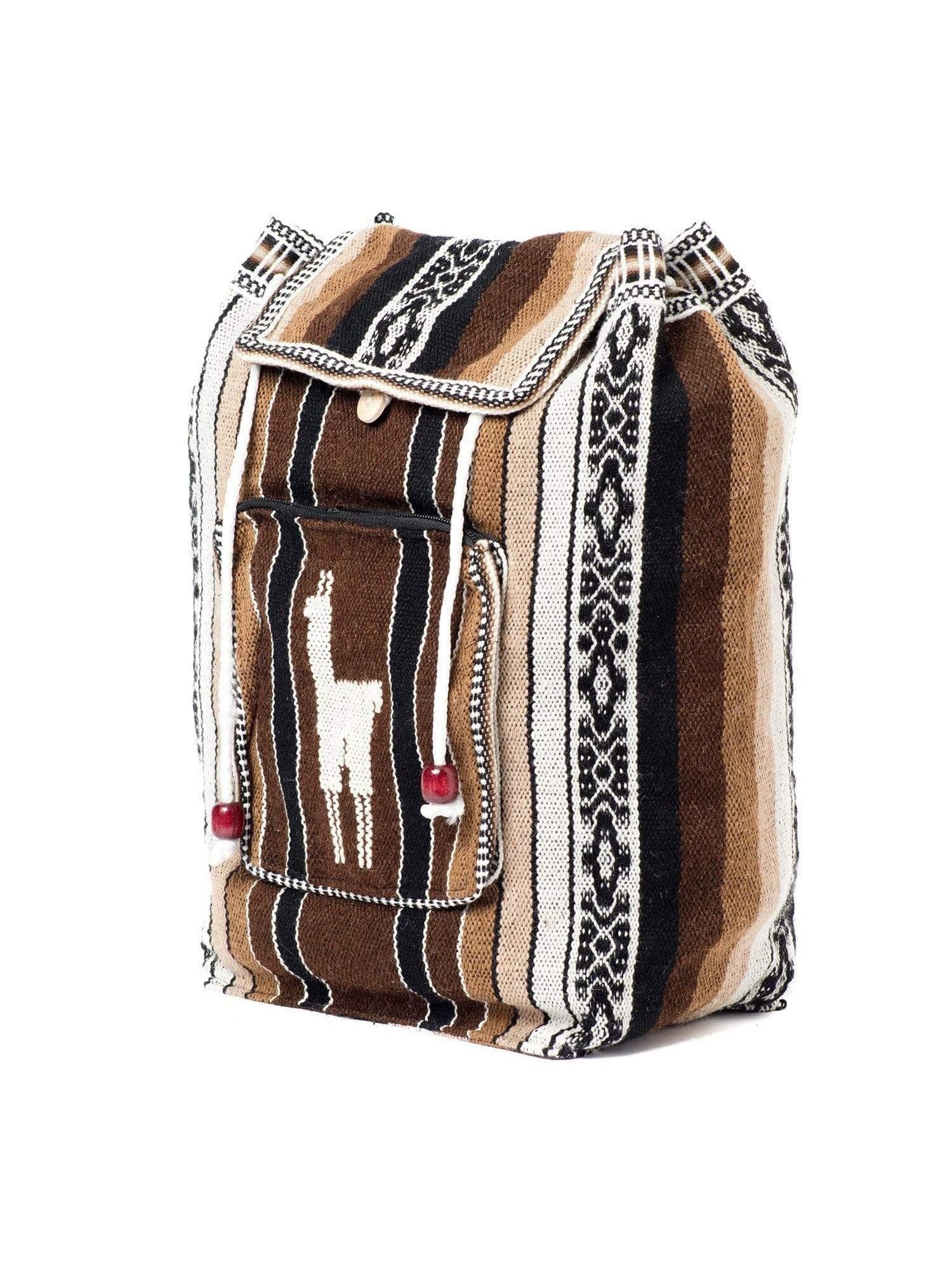 Peruvian Wool Backpack w/ Llama Pocket - Image 10