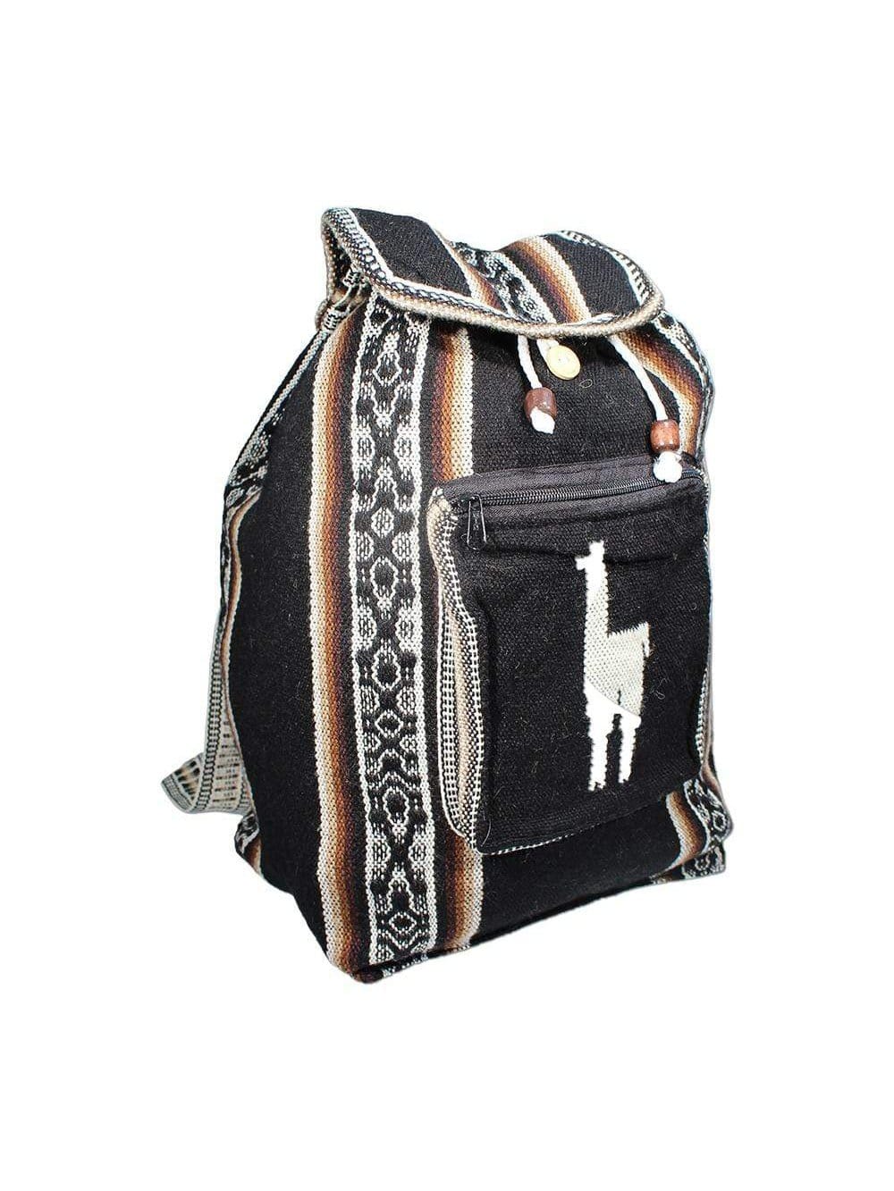 Peruvian Wool Backpack w/ Llama Pocket - Image 11
