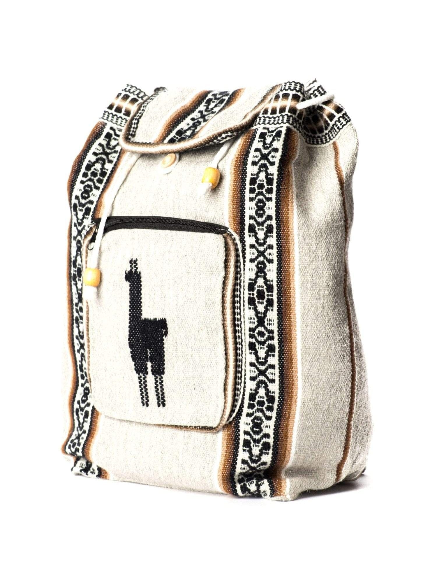 Peruvian Wool Backpack w/ Llama Pocket - Image 13