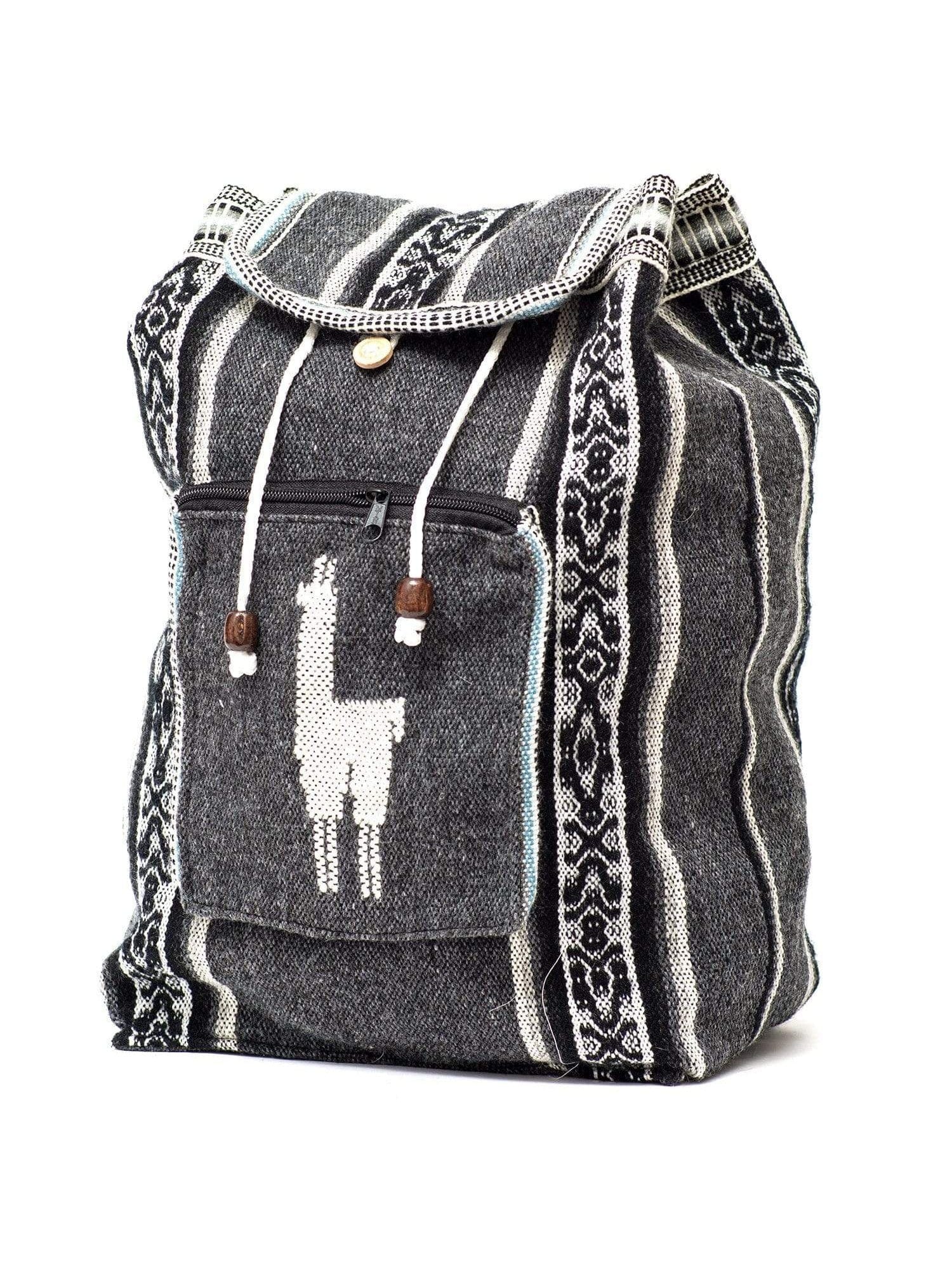 Peruvian Wool Backpack w/ Llama Pocket - Image 21