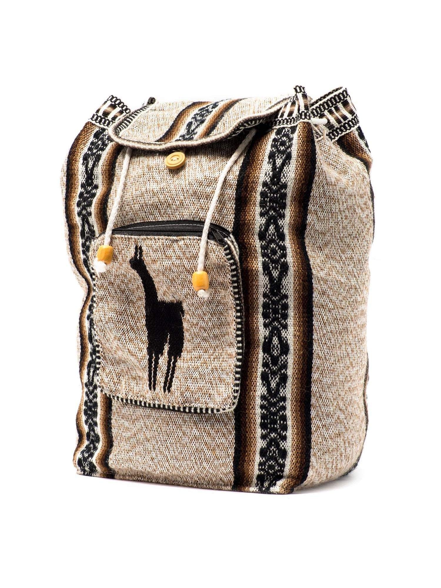 Peruvian Wool Backpack w/ Llama Pocket - Image 25