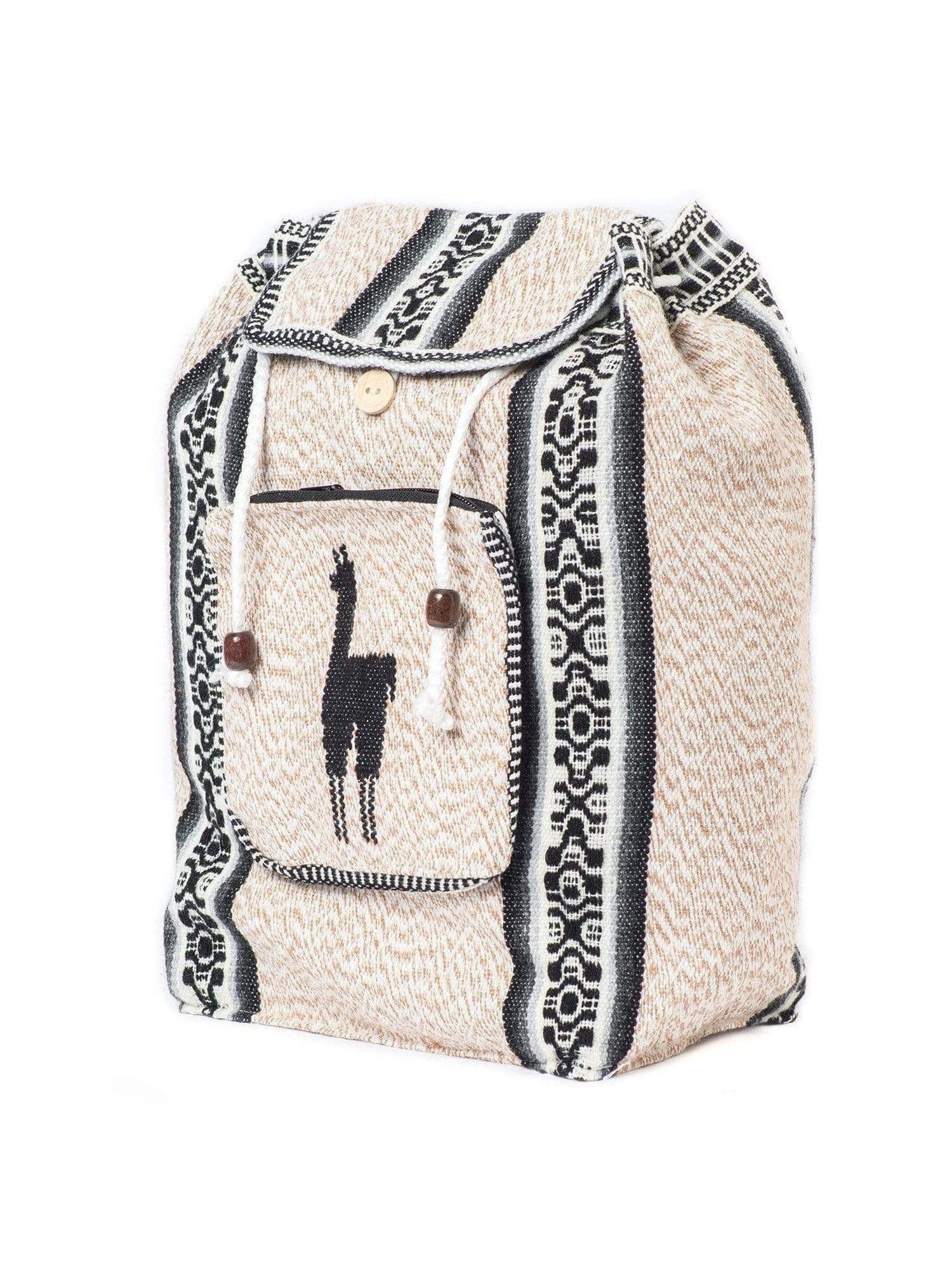 Peruvian Wool Backpack w/ Llama Pocket - Image 4