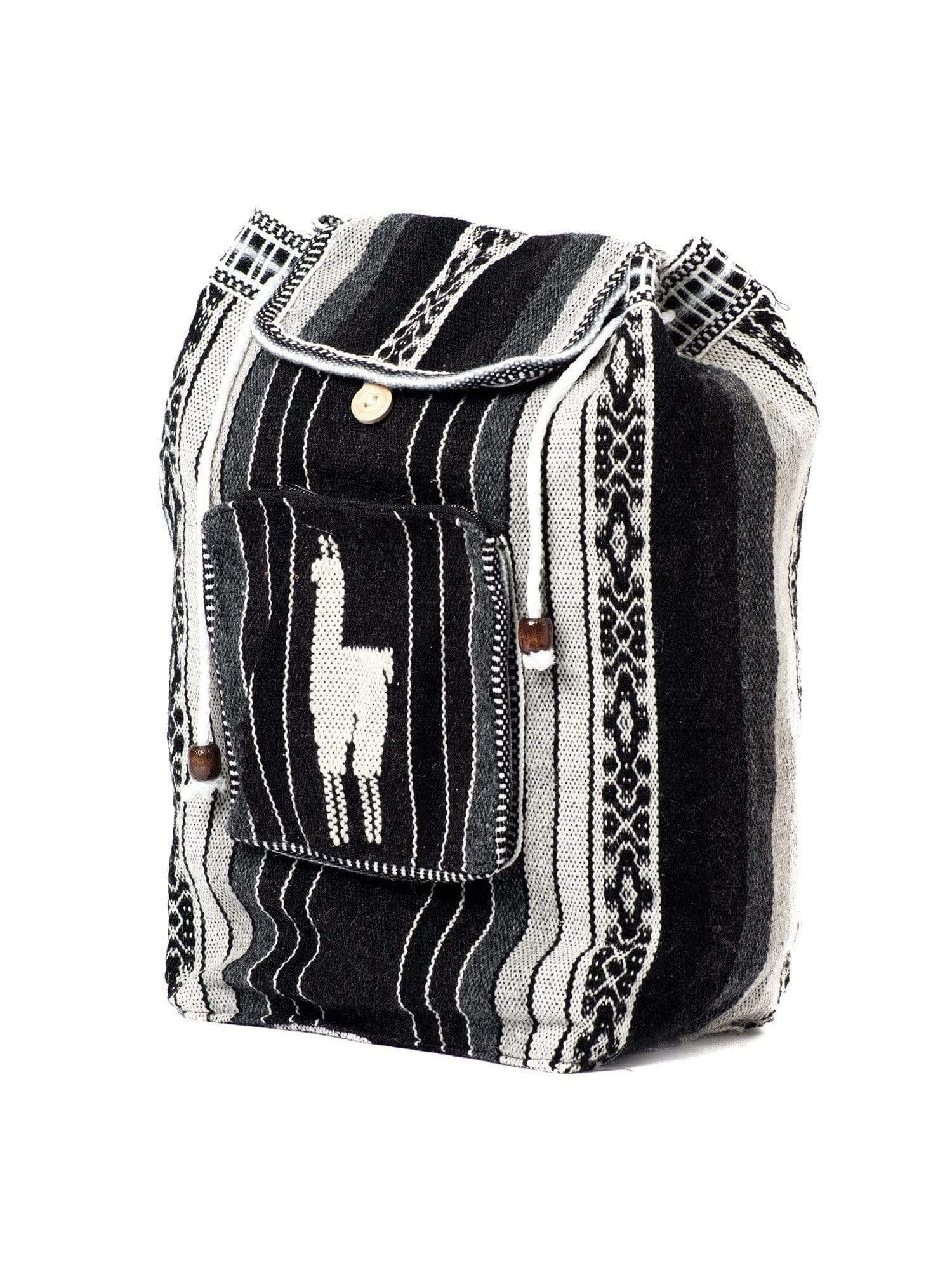Peruvian Wool Backpack w/ Llama Pocket - Image 5