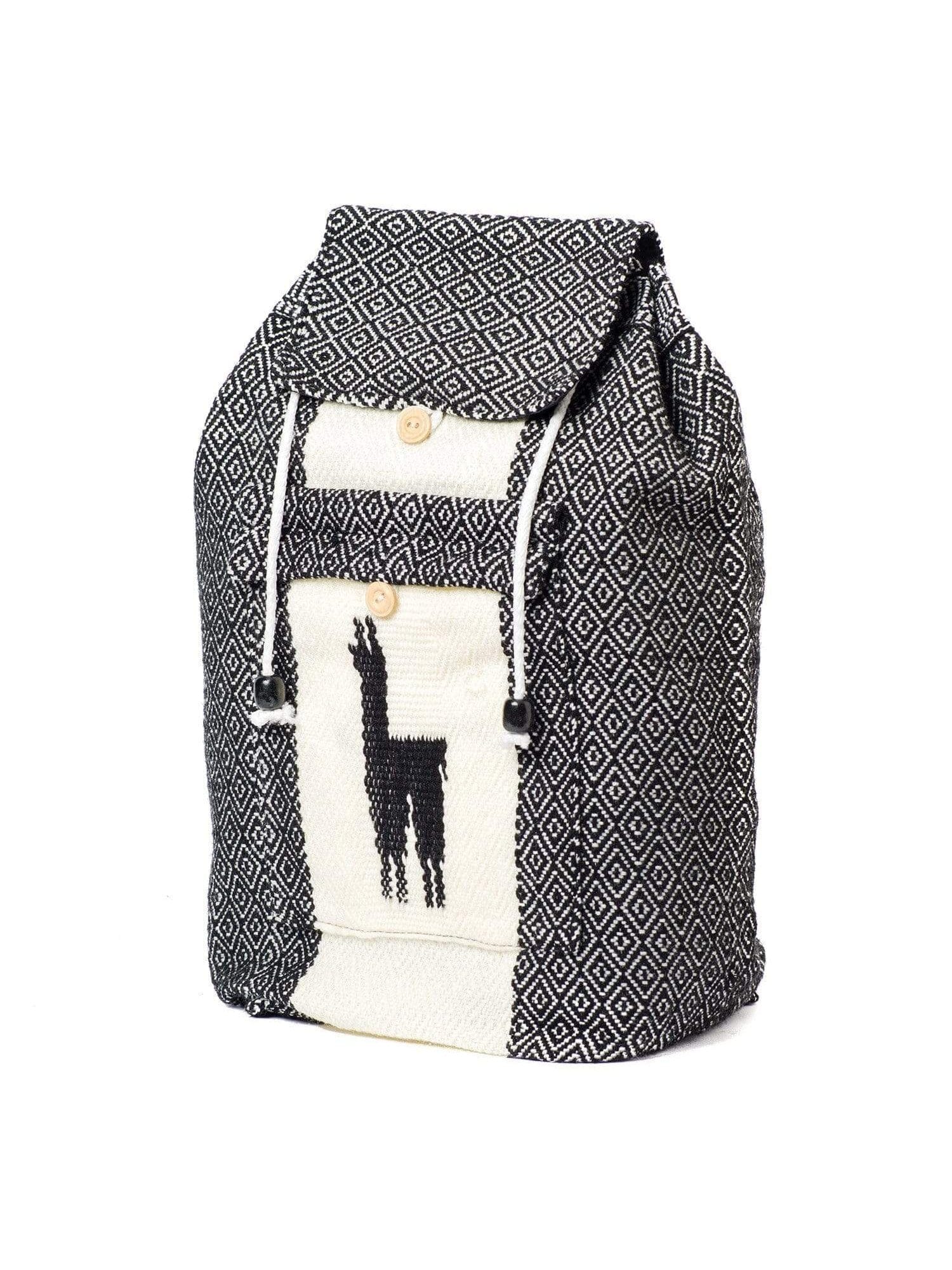 Peruvian Wool Backpack w/ Llama Pocket - Image 7