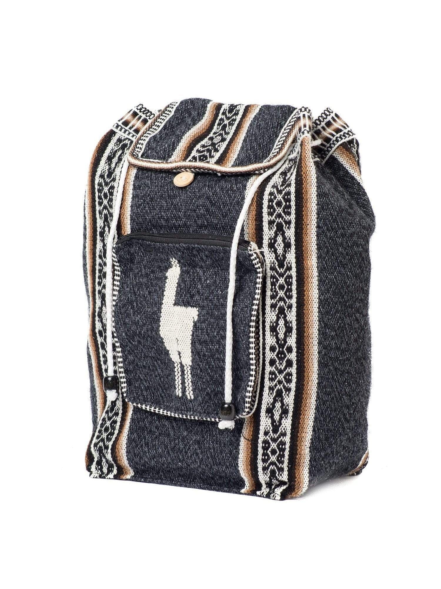 Peruvian Wool Backpack w/ Llama Pocket - Image 9