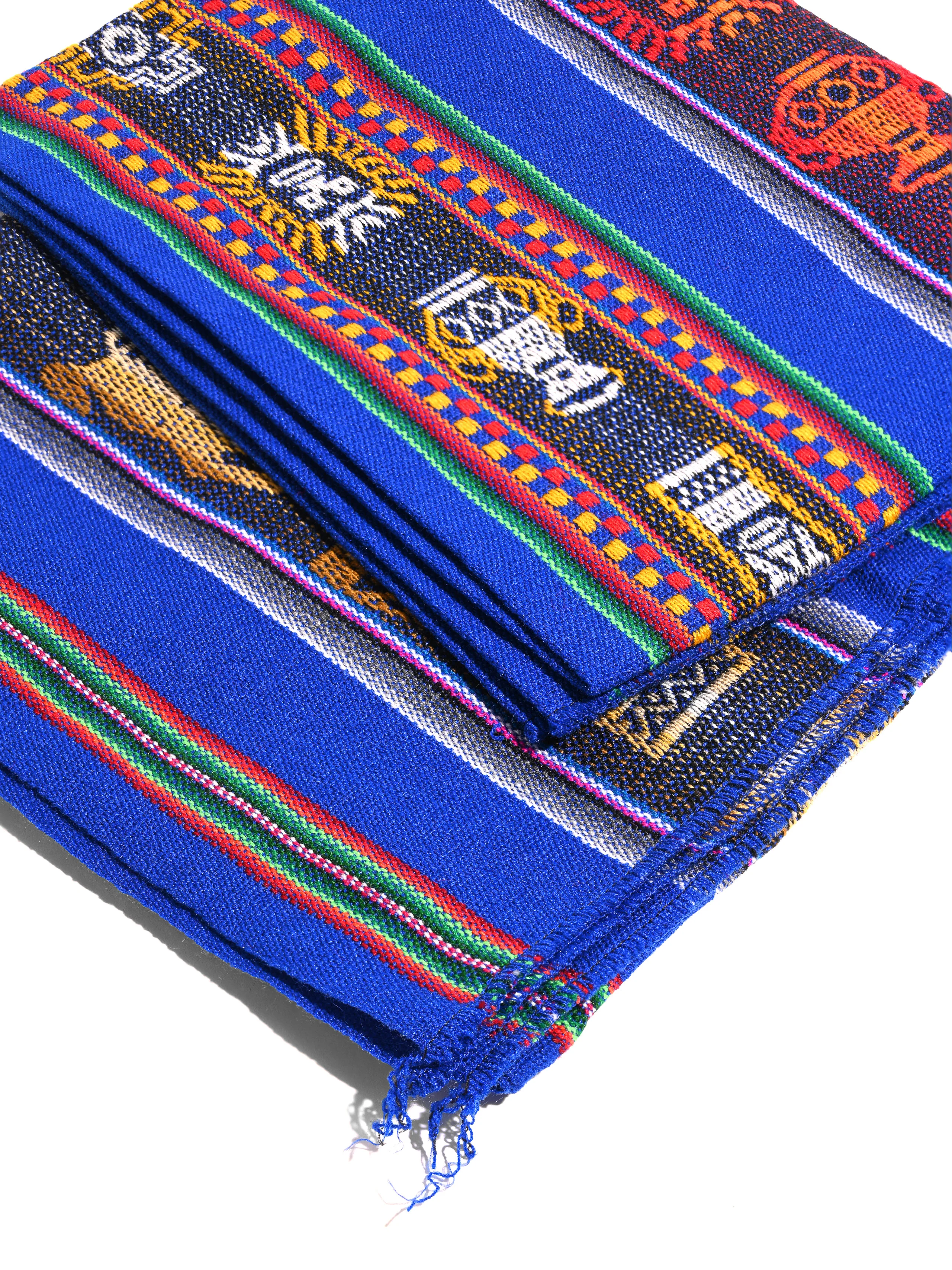 Peruvian Woven Throw - Blue - Image 2