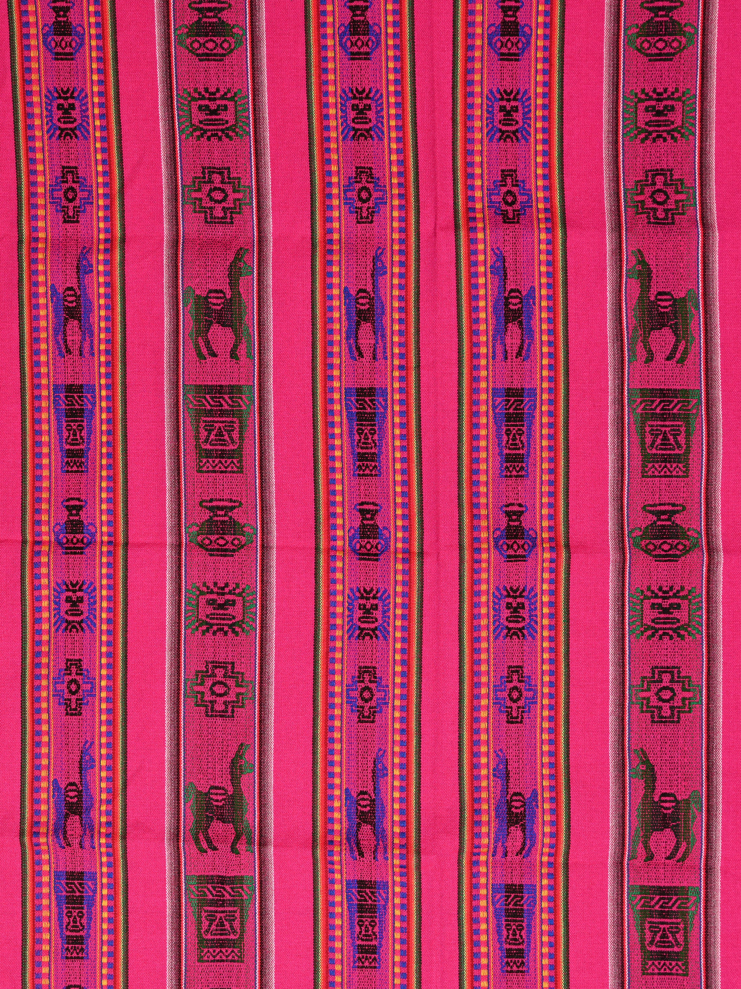Peruvian Woven Throw - Magenta - Image 2