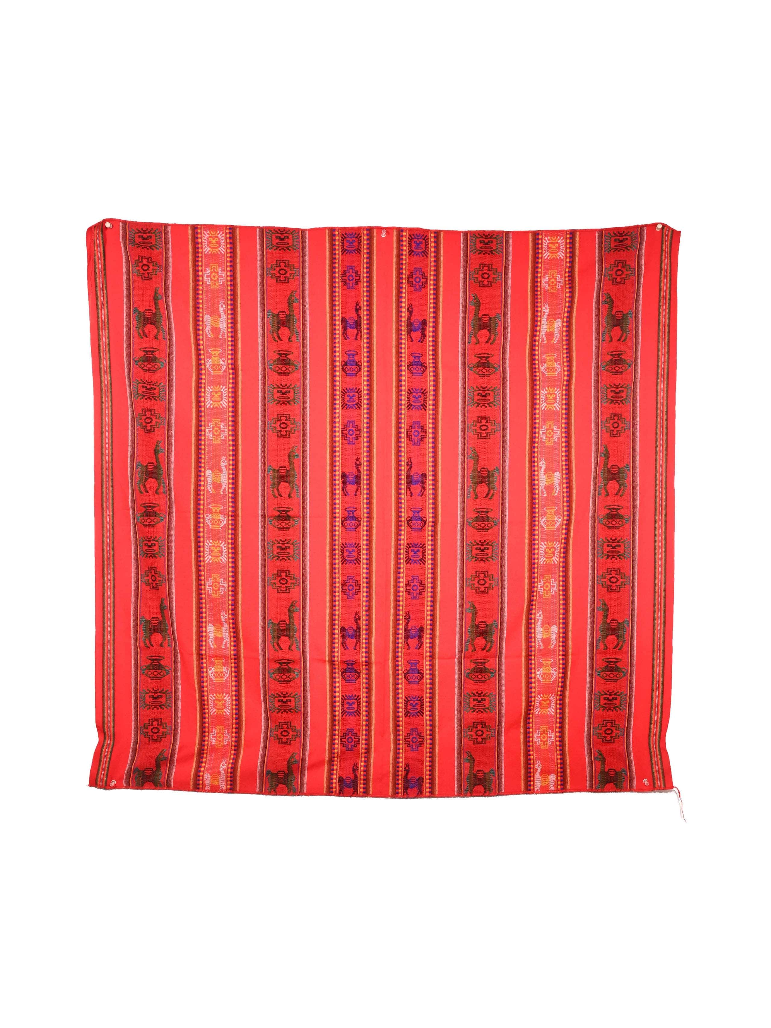 Peruvian Woven Throw - Red - Image 3