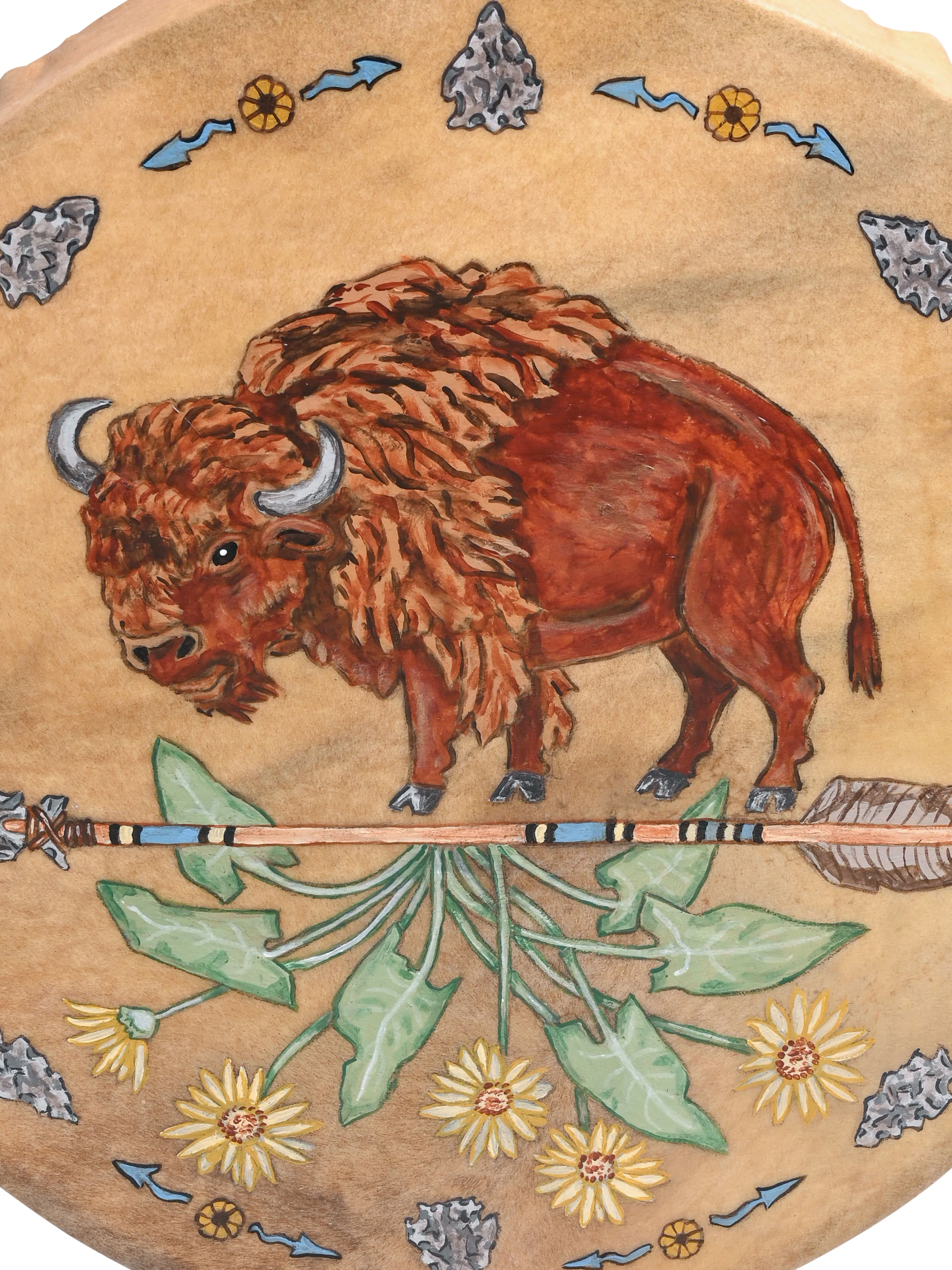 Plant Spirit Buffalo Hide Drum - Image 4