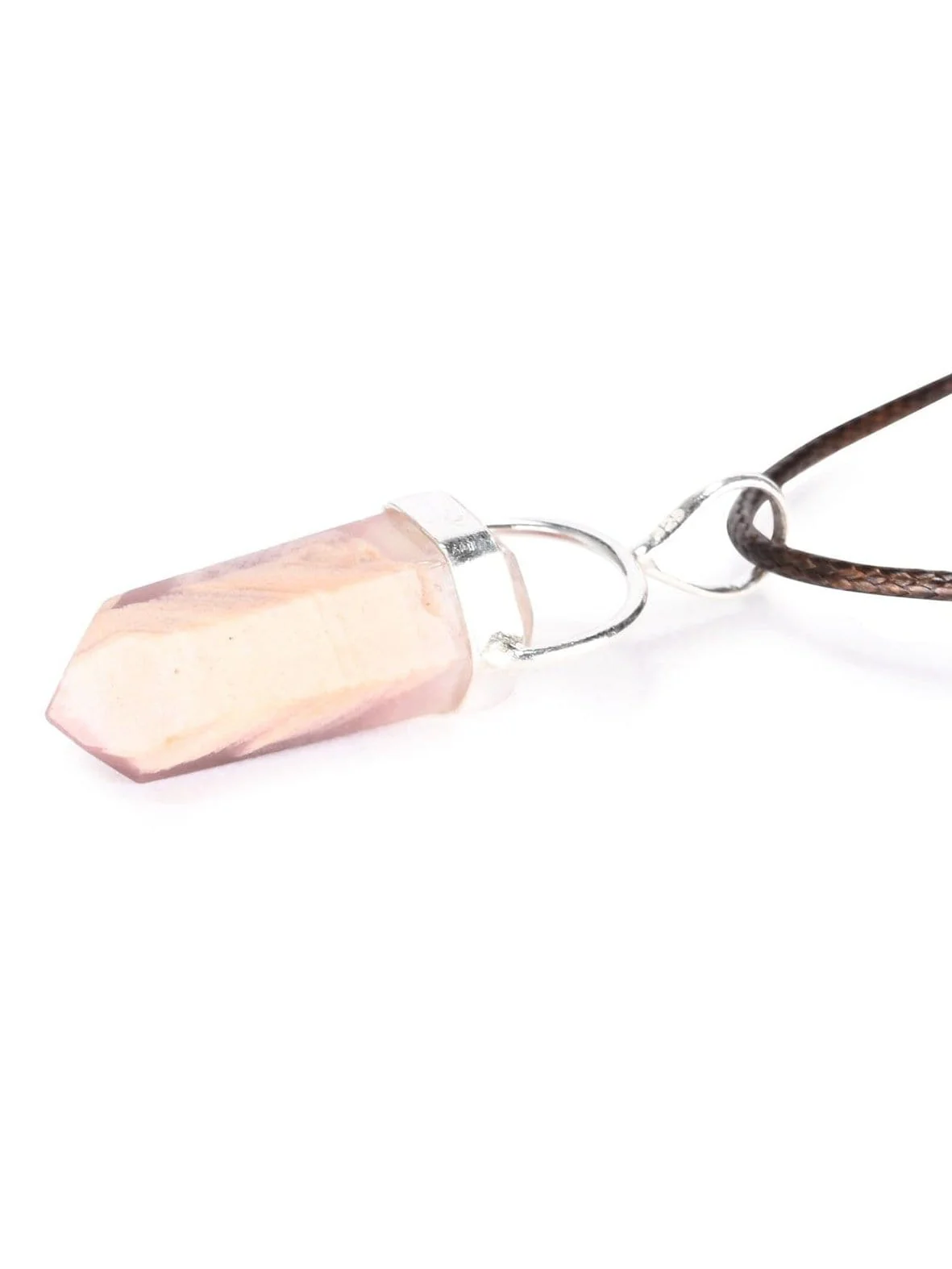 Polished Lithium Quartz Pendant Necklace - Image 10