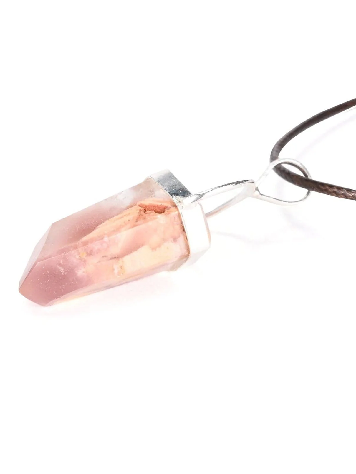 Polished Lithium Quartz Pendant Necklace - Image 5
