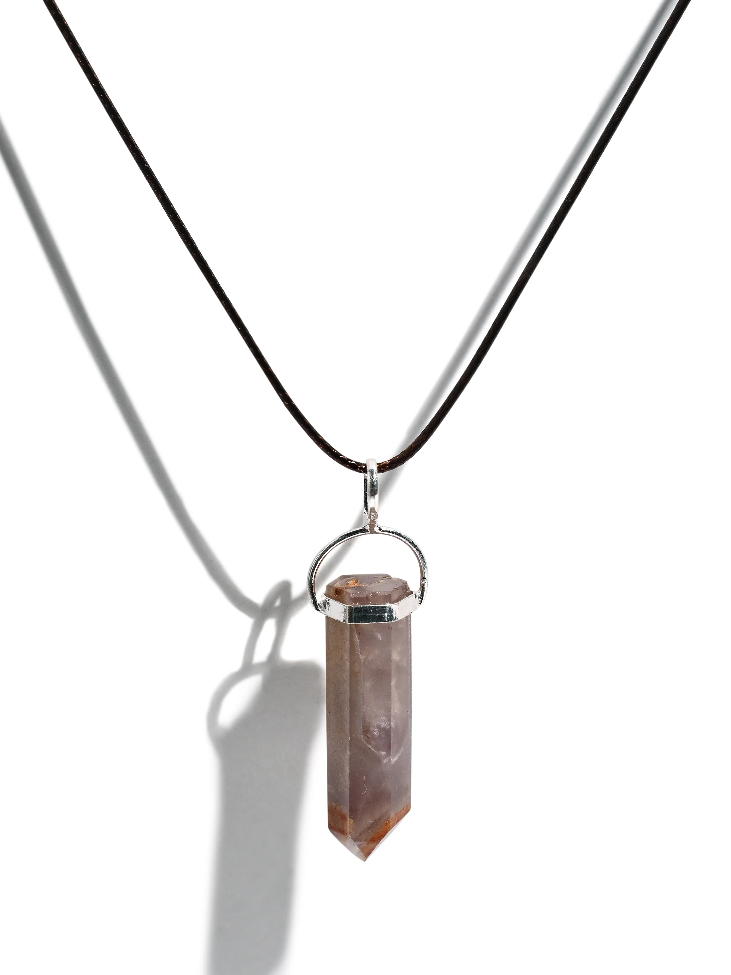 Polished Lithium Quartz Pendant Necklace - Image 6