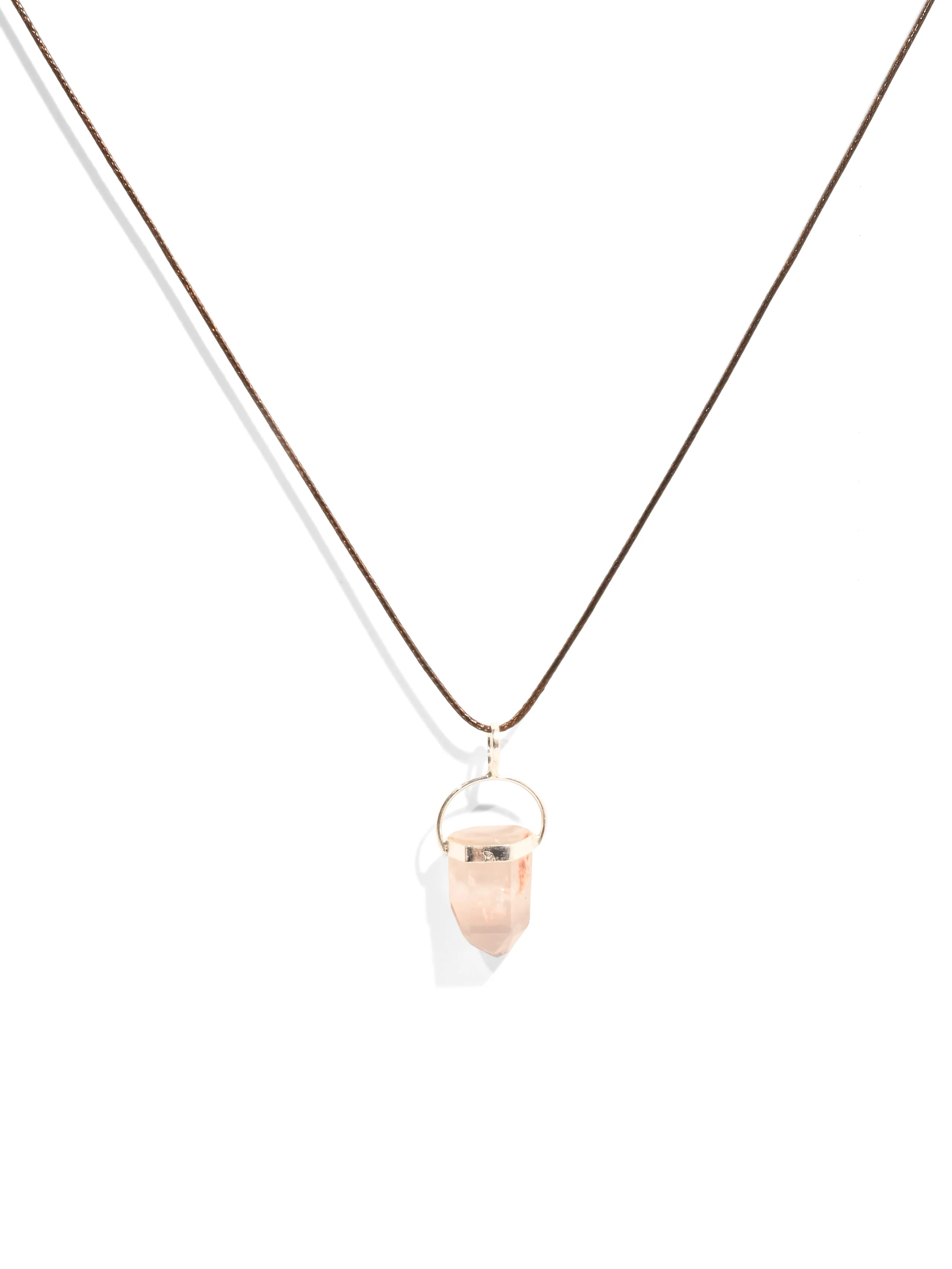 Polished Lithium Quartz Pendant Necklace - Image 8