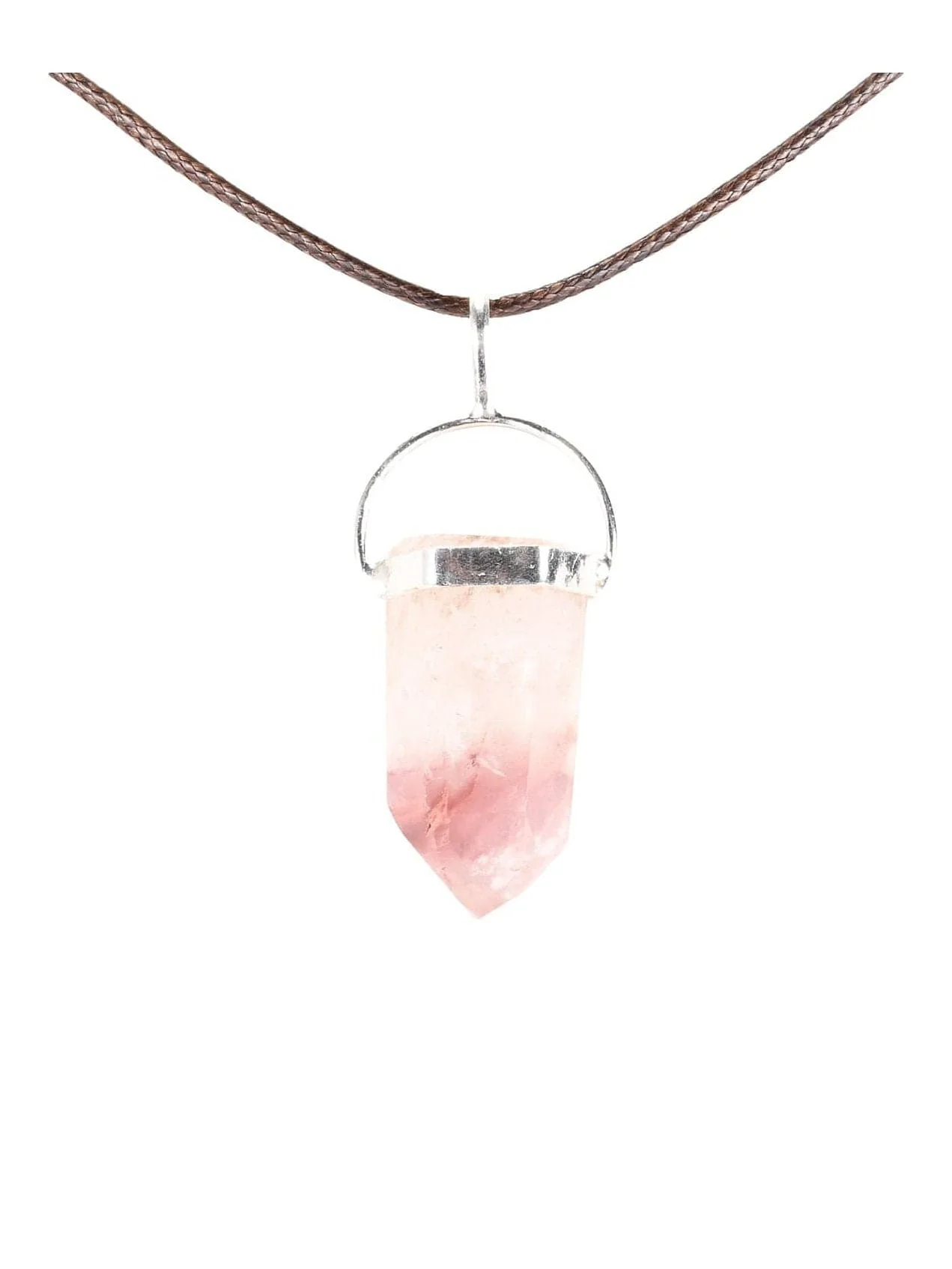 Polished Lithium Quartz Pendant Necklace - Image 9