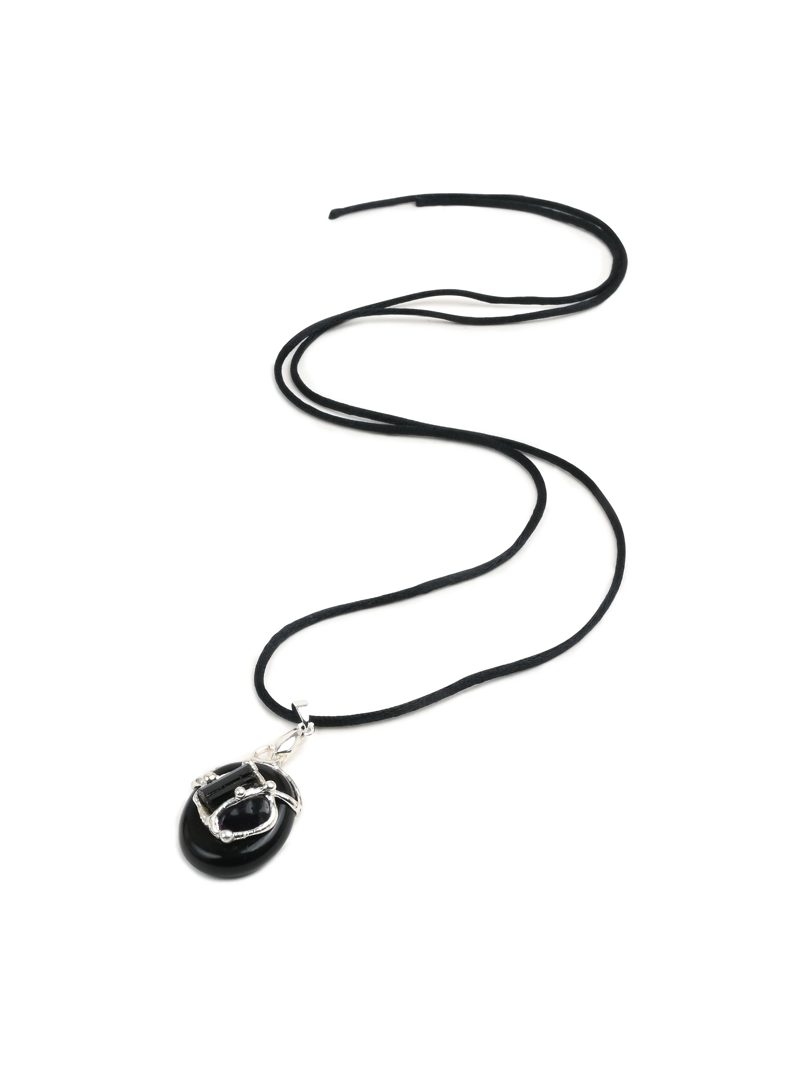 Protection Black Tourmaline Gem Drop Pendant - Image 3