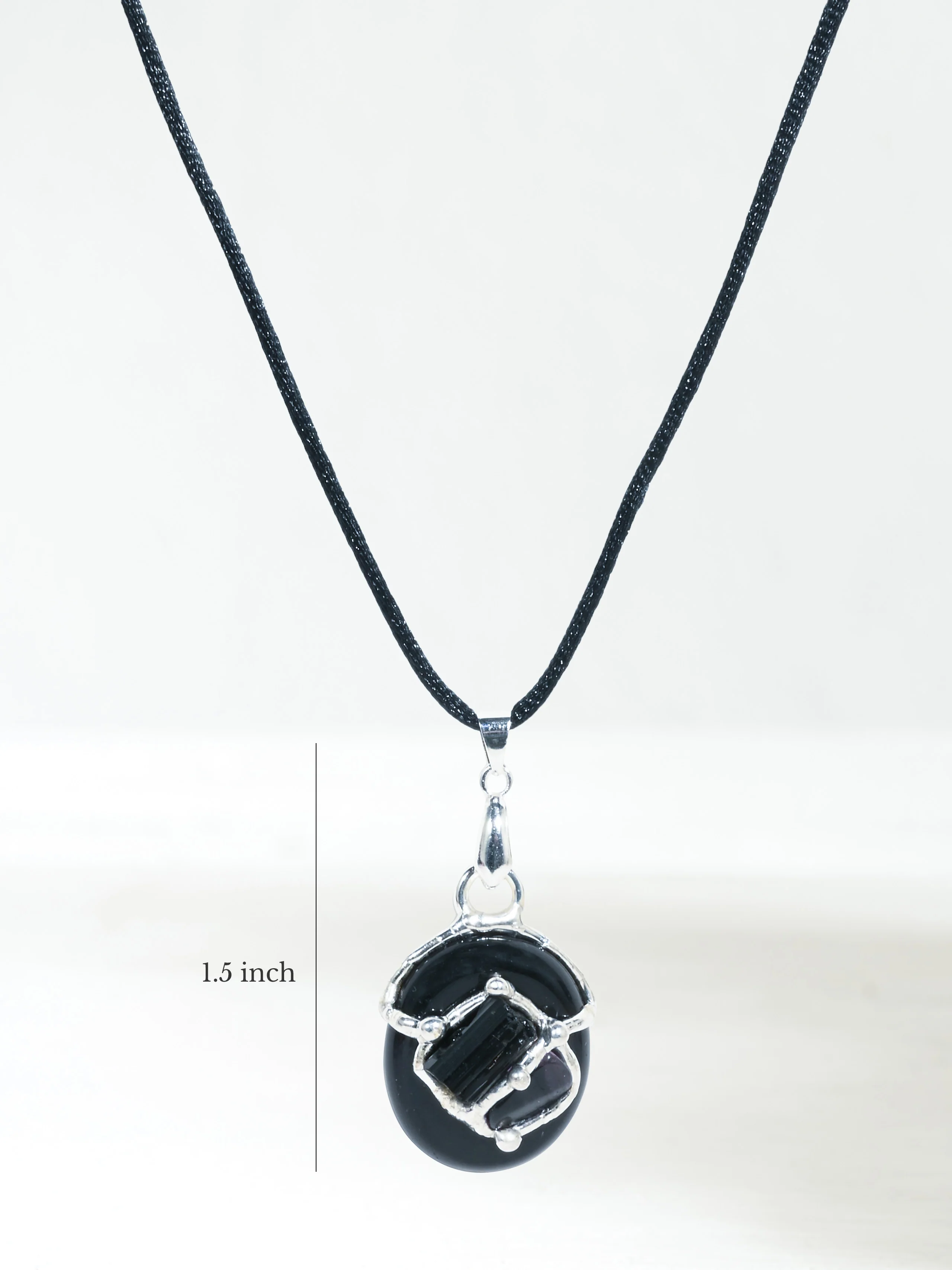 Protection Black Tourmaline Gem Drop Pendant - Image 4