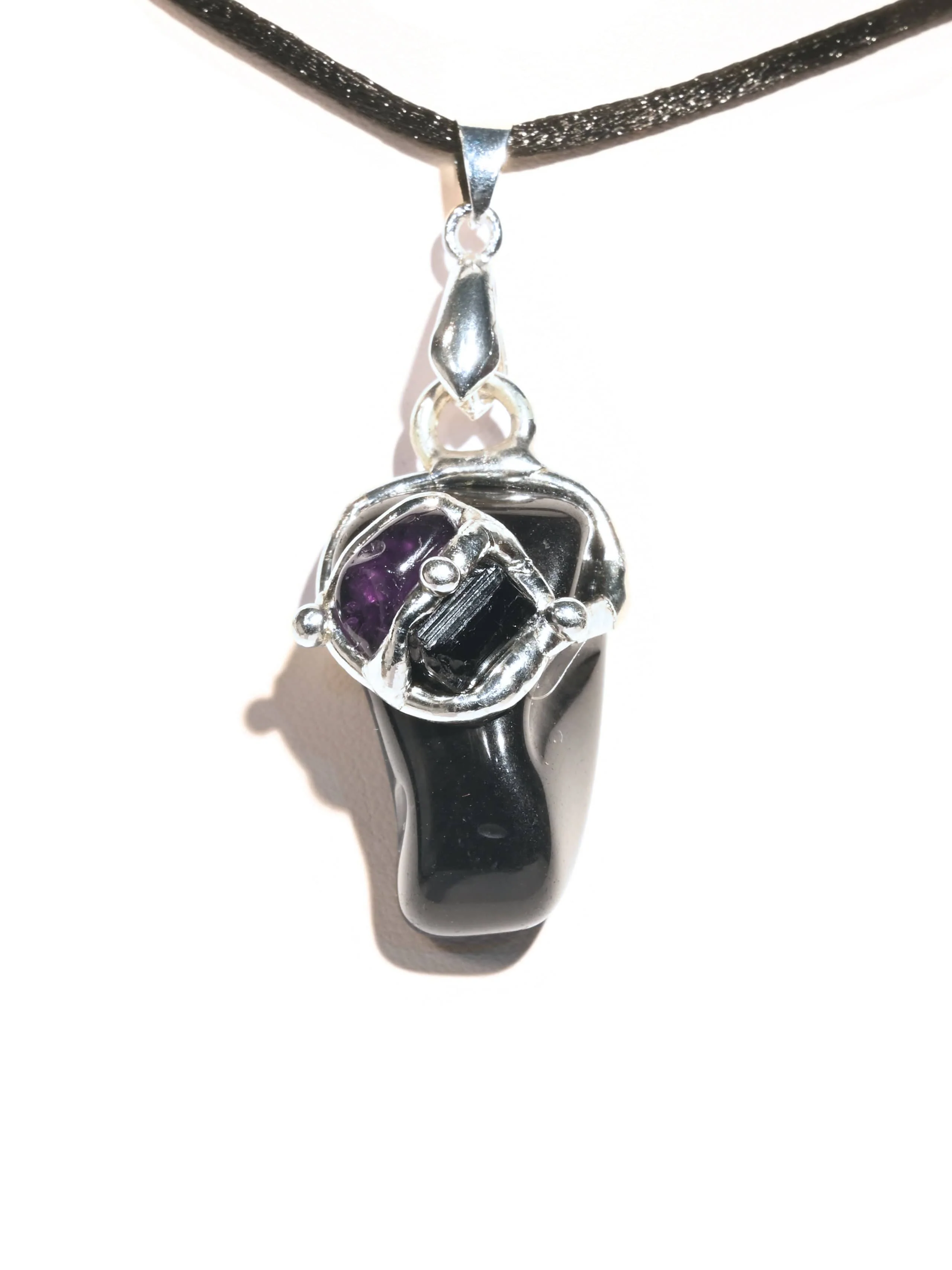 Protection Black Tourmaline Gem Drop Pendant - Image 5