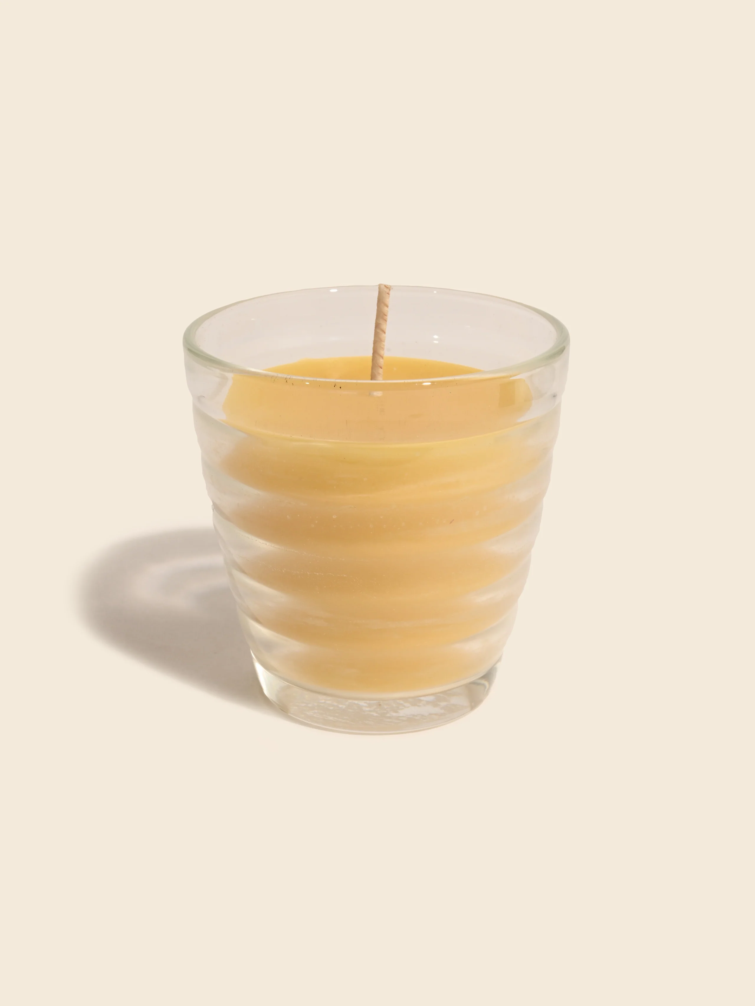 Pure Beeswax Candle & Beehive Glass - Image 2