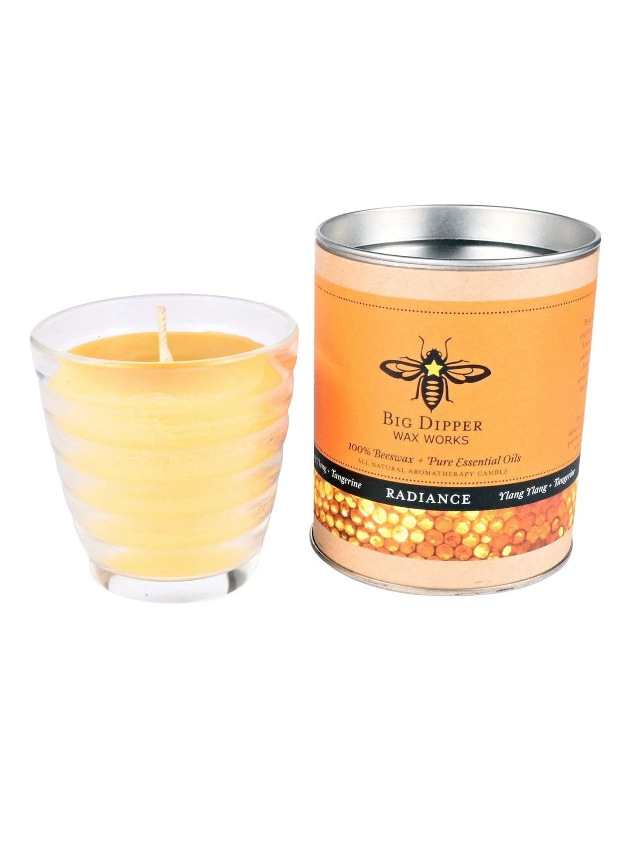 Pure Beeswax Candle & Beehive Glass - Image 3