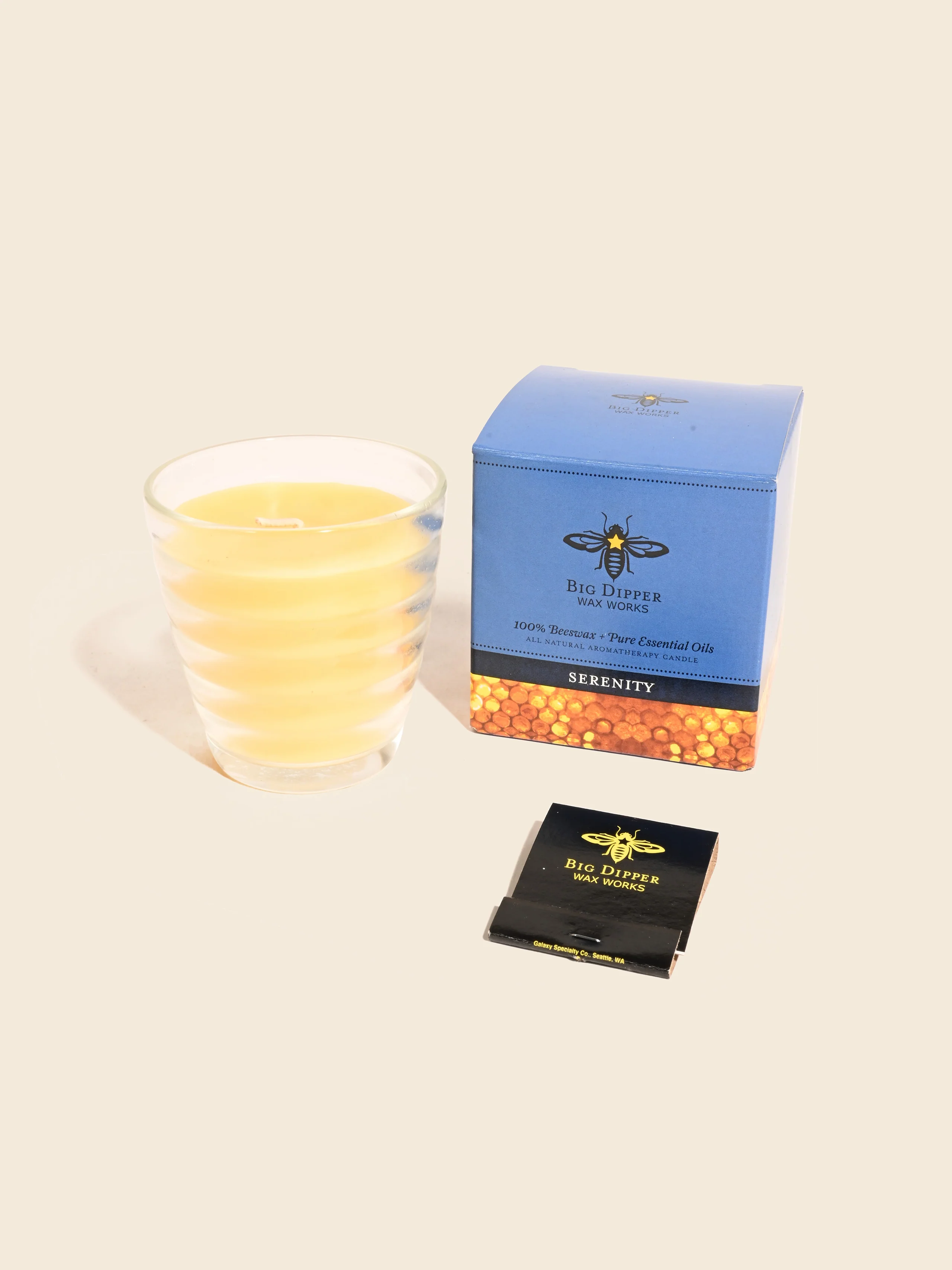 Pure Beeswax Candle & Beehive Glass - Image 4