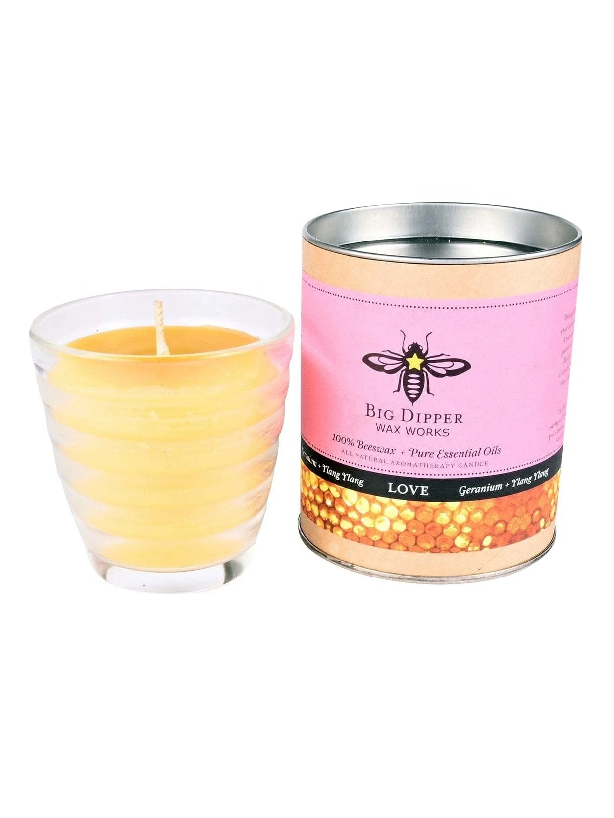 Pure Beeswax Candle & Beehive Glass - Image 6