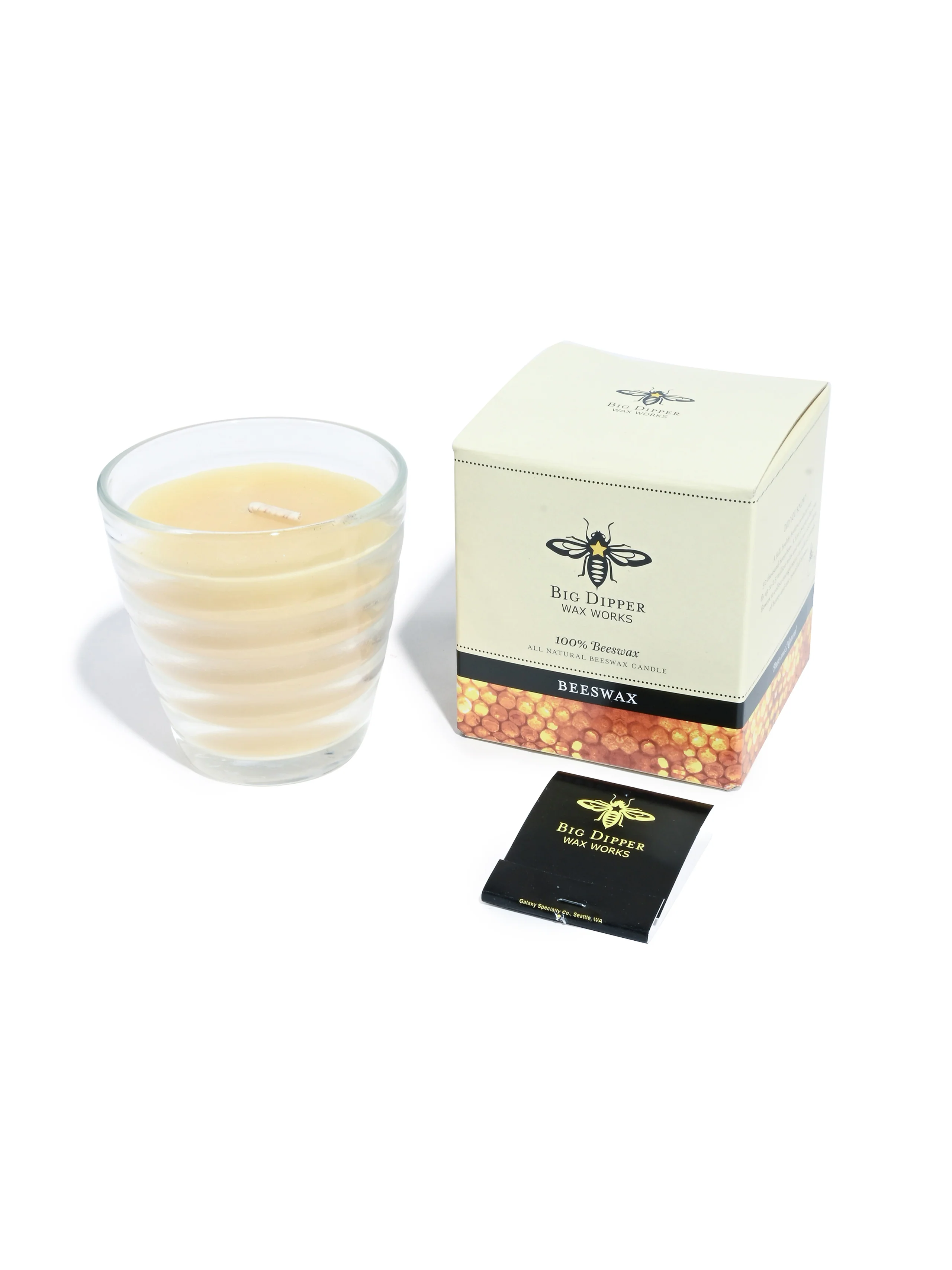 Pure Beeswax Candle & Beehive Glass - Image 7